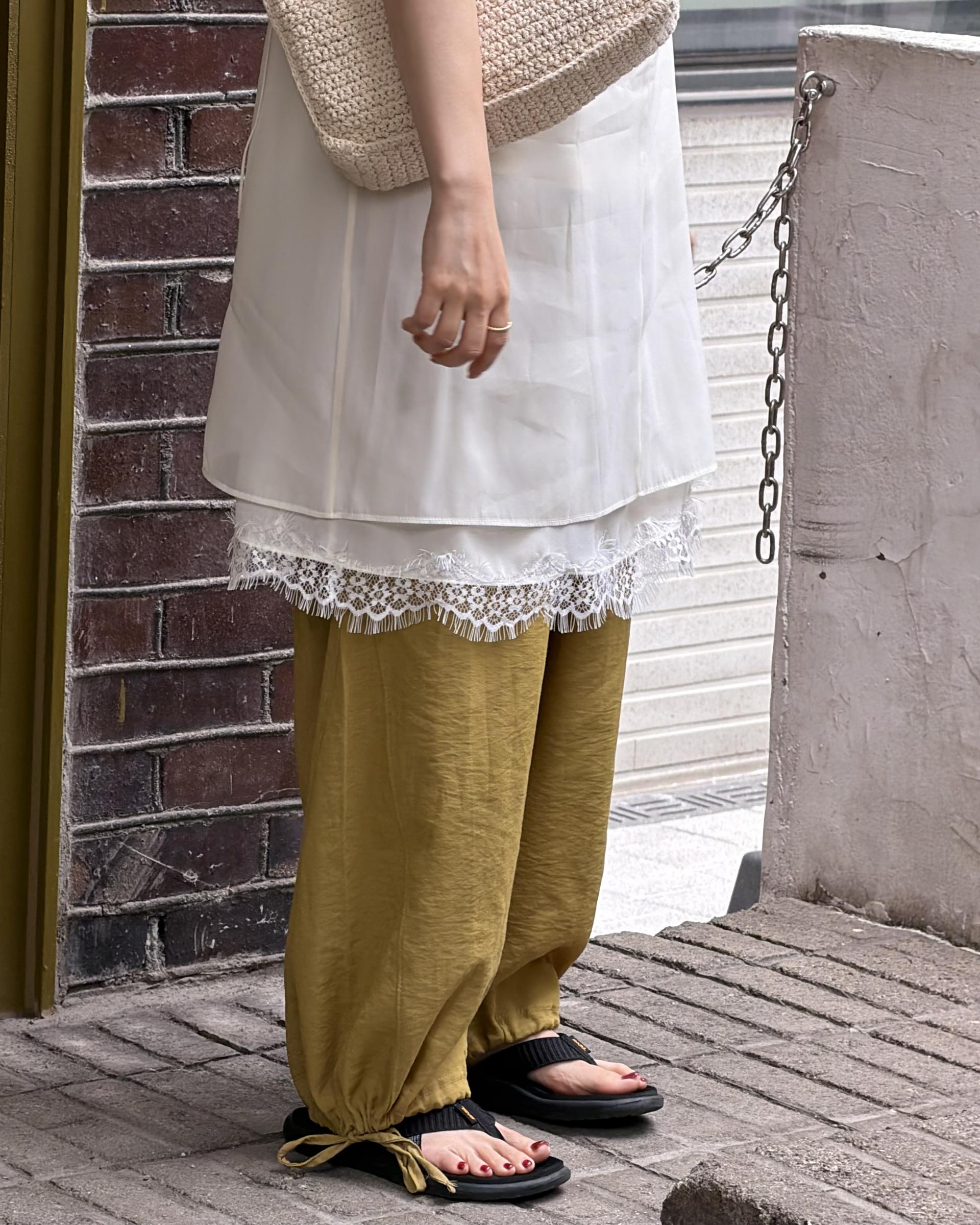 boat linen pants (purple/green)