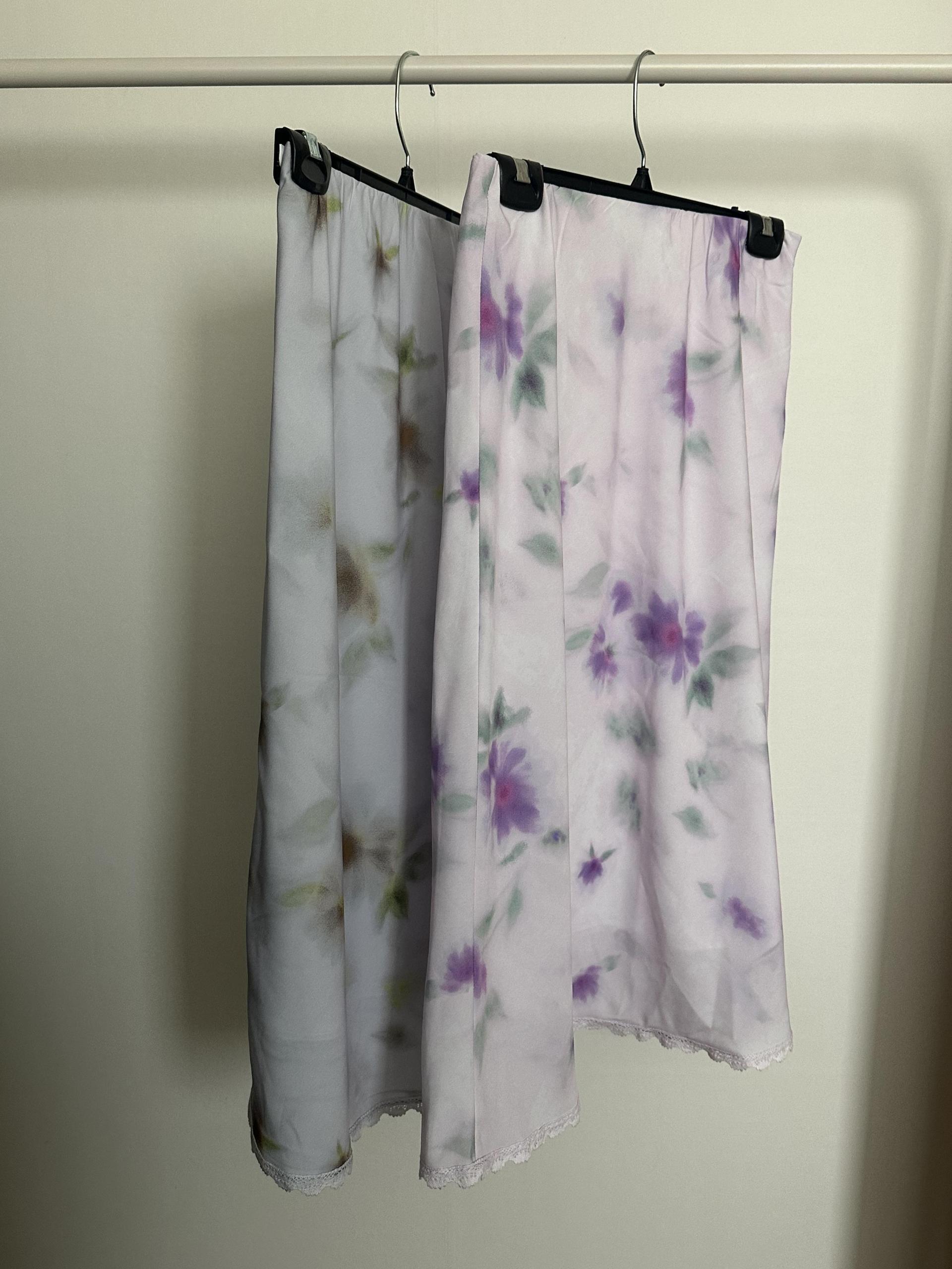 palette lace skirt (grey/purple)