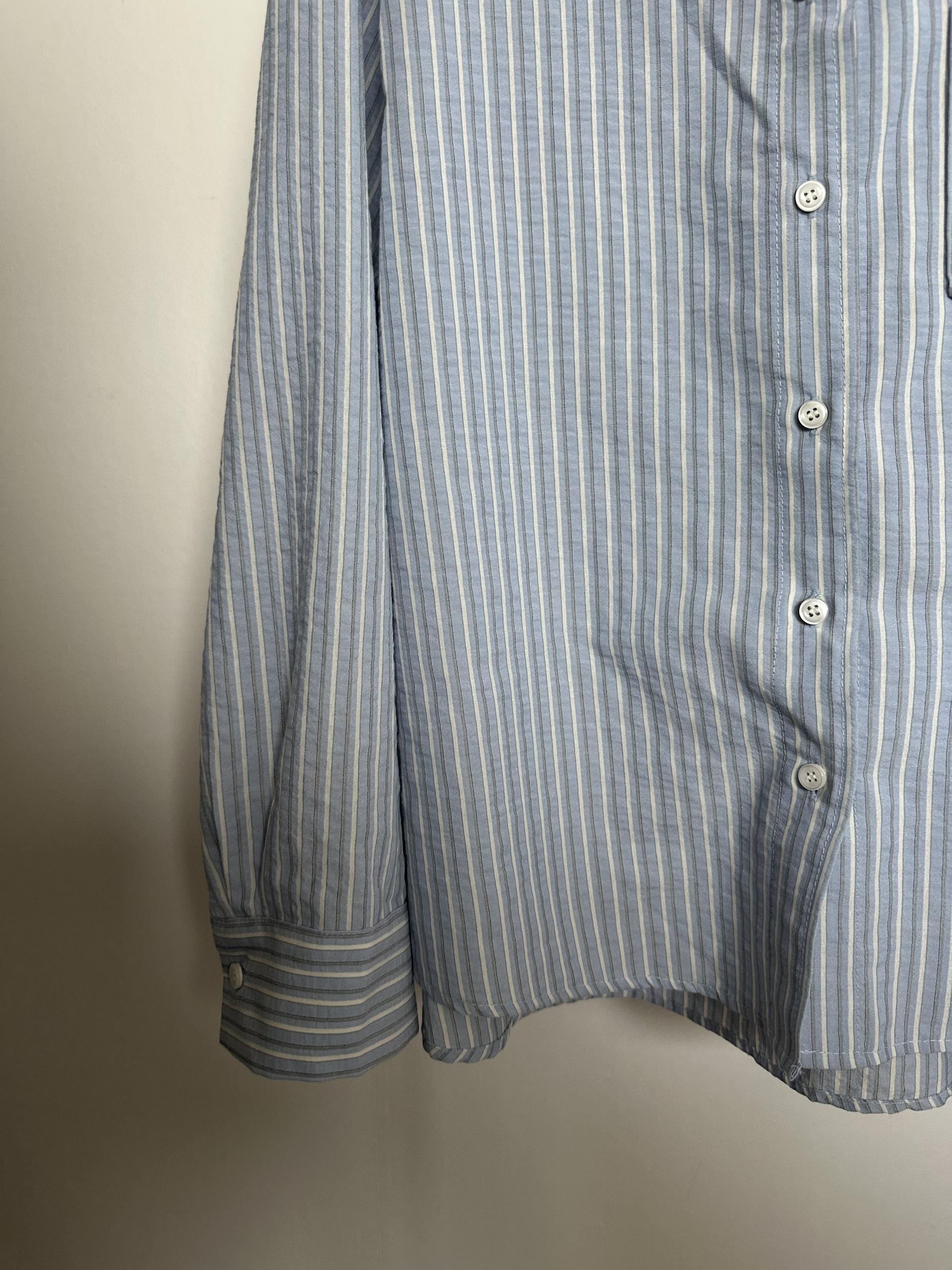 tacit stripe shirt (beige/blue)