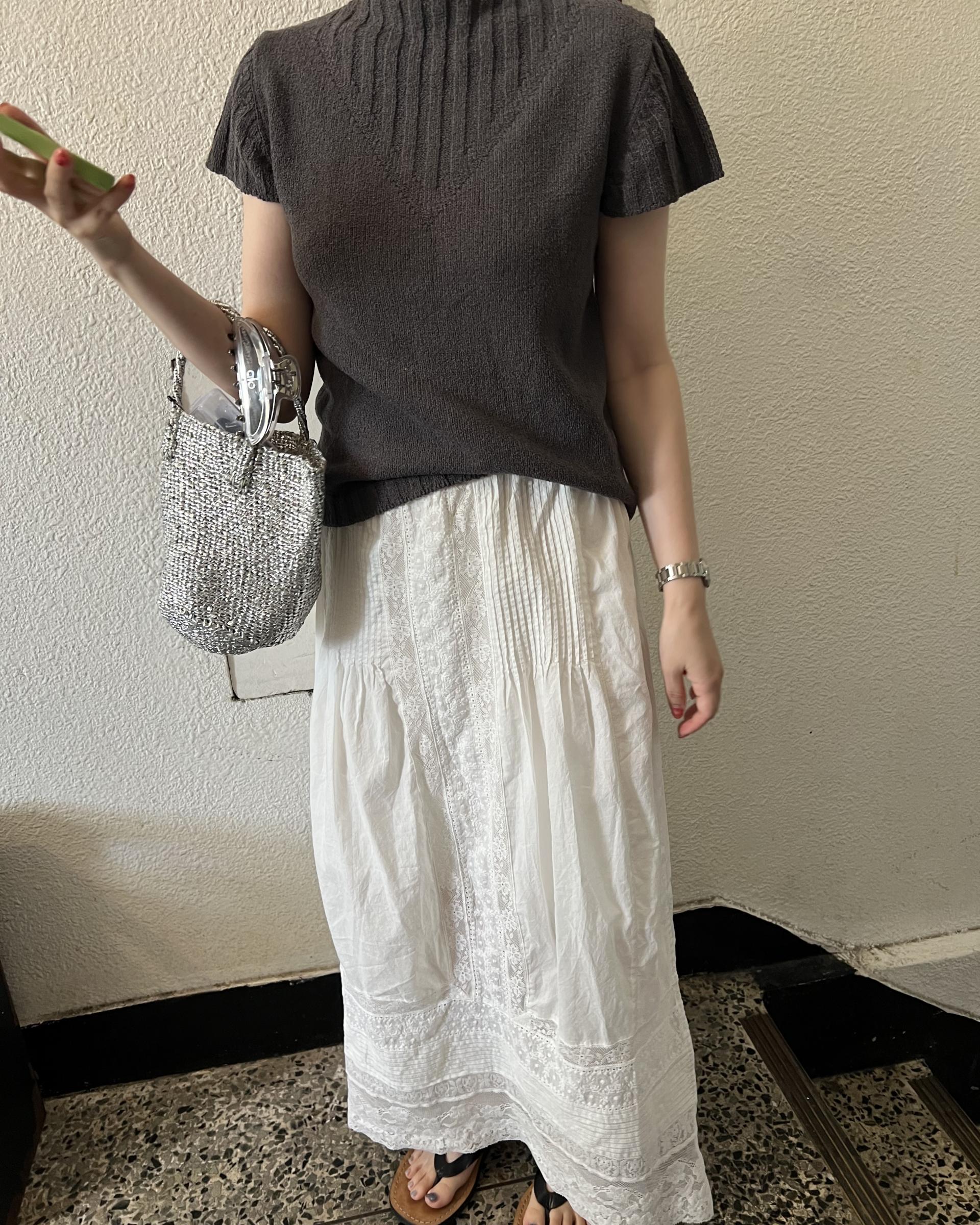 emma half knit (cream/pale grey/charcoal)