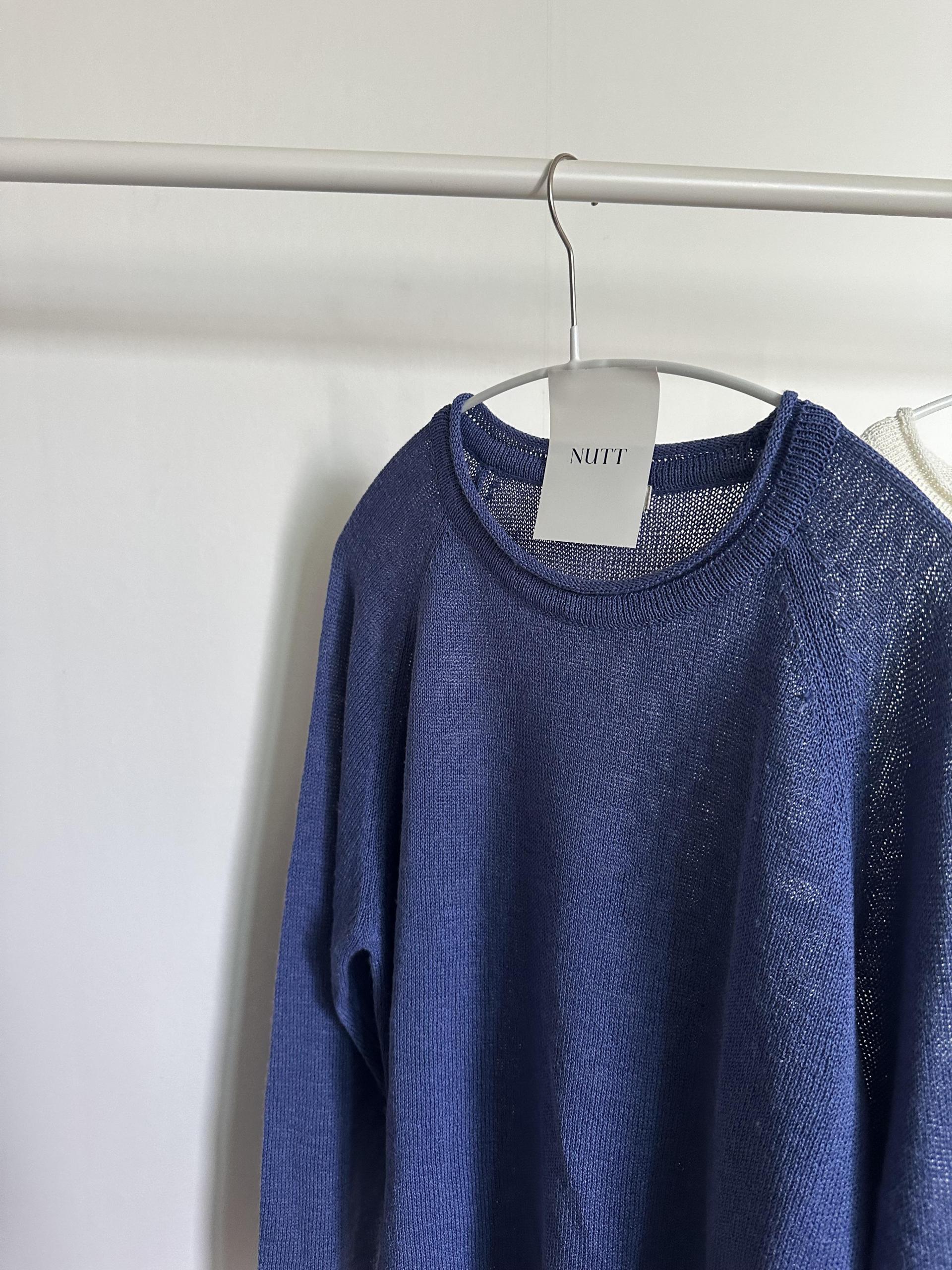 brew round knit (purple/cream)