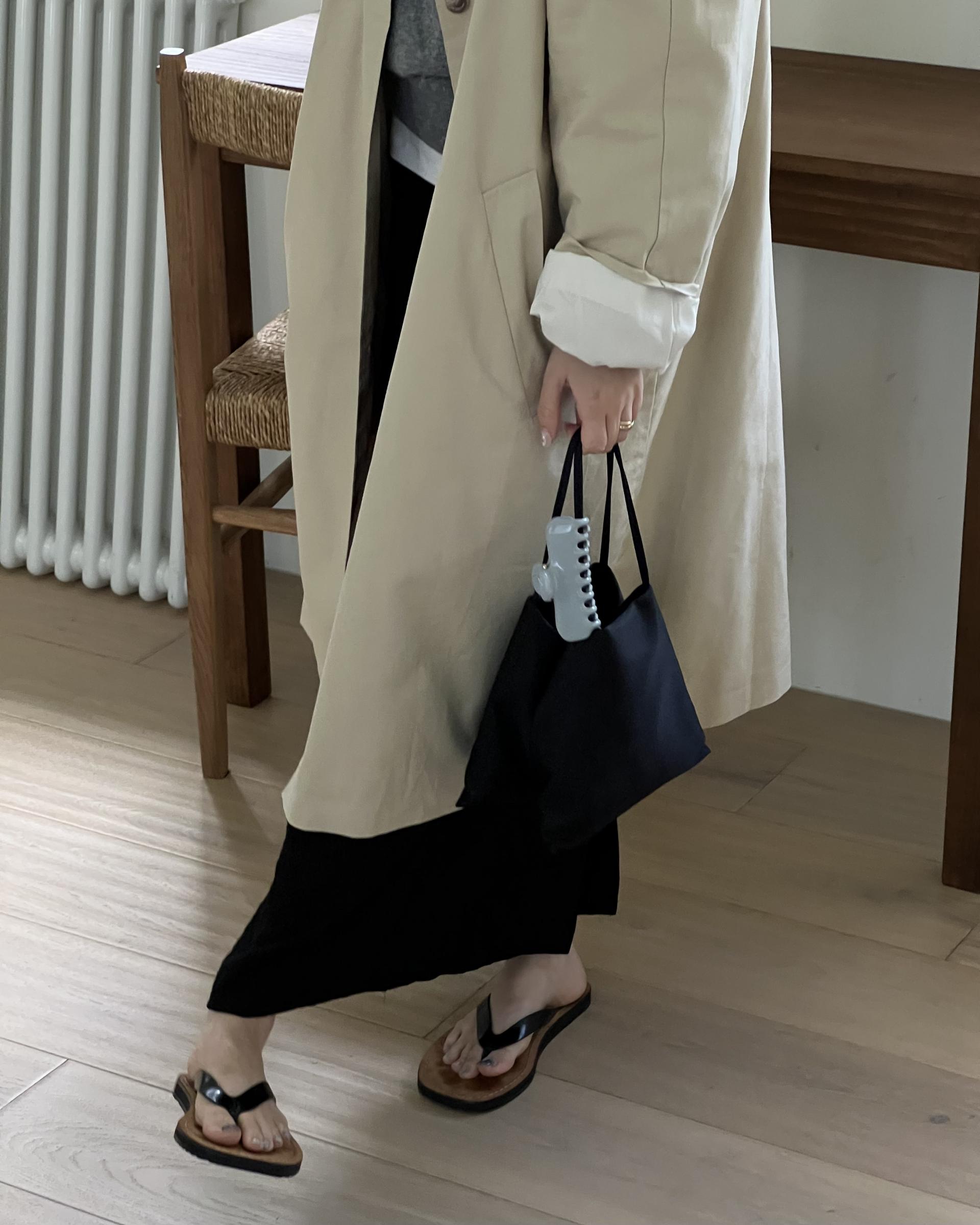 base wrinkle skirt (black/cream)
