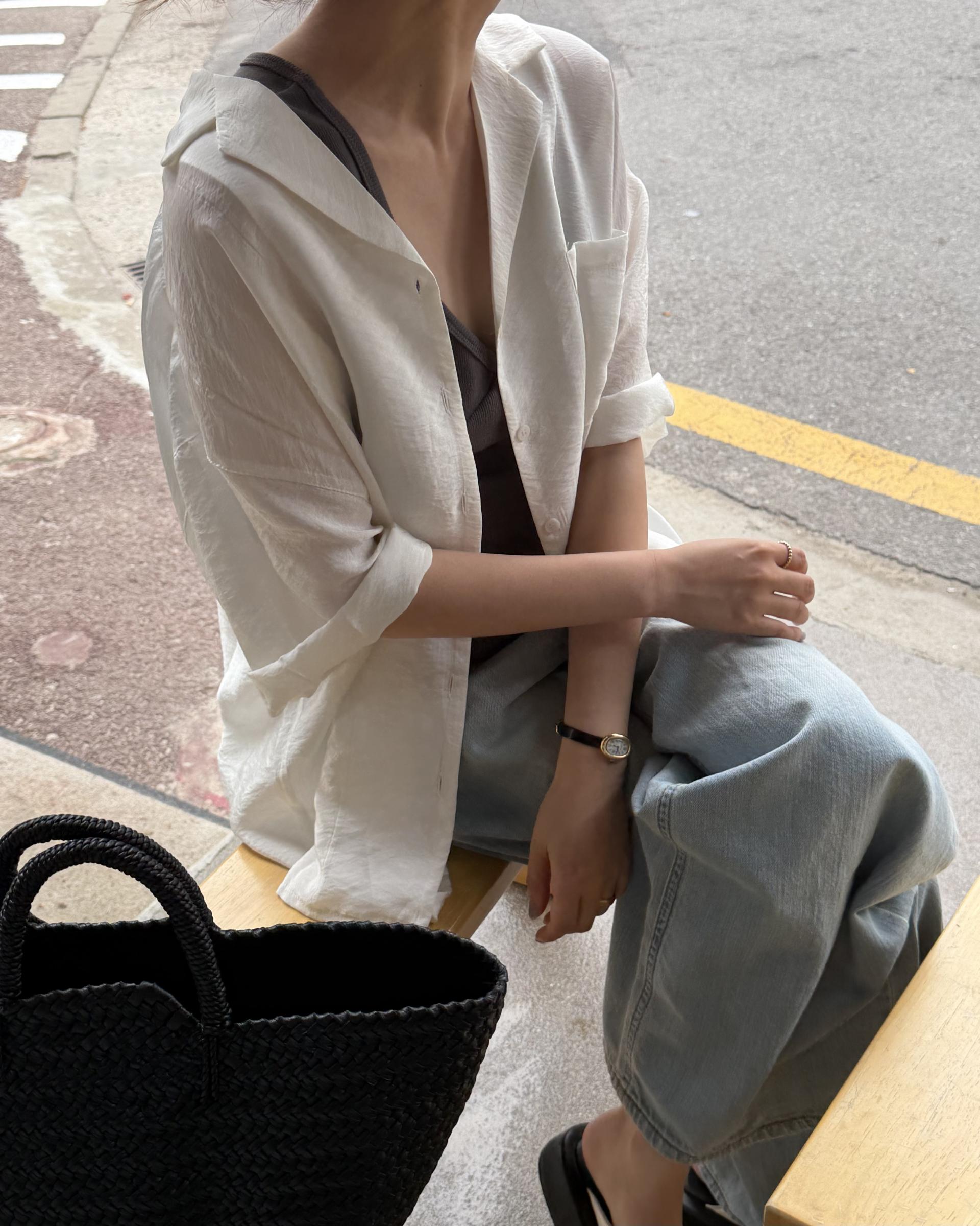 gloss half shirt (cream)