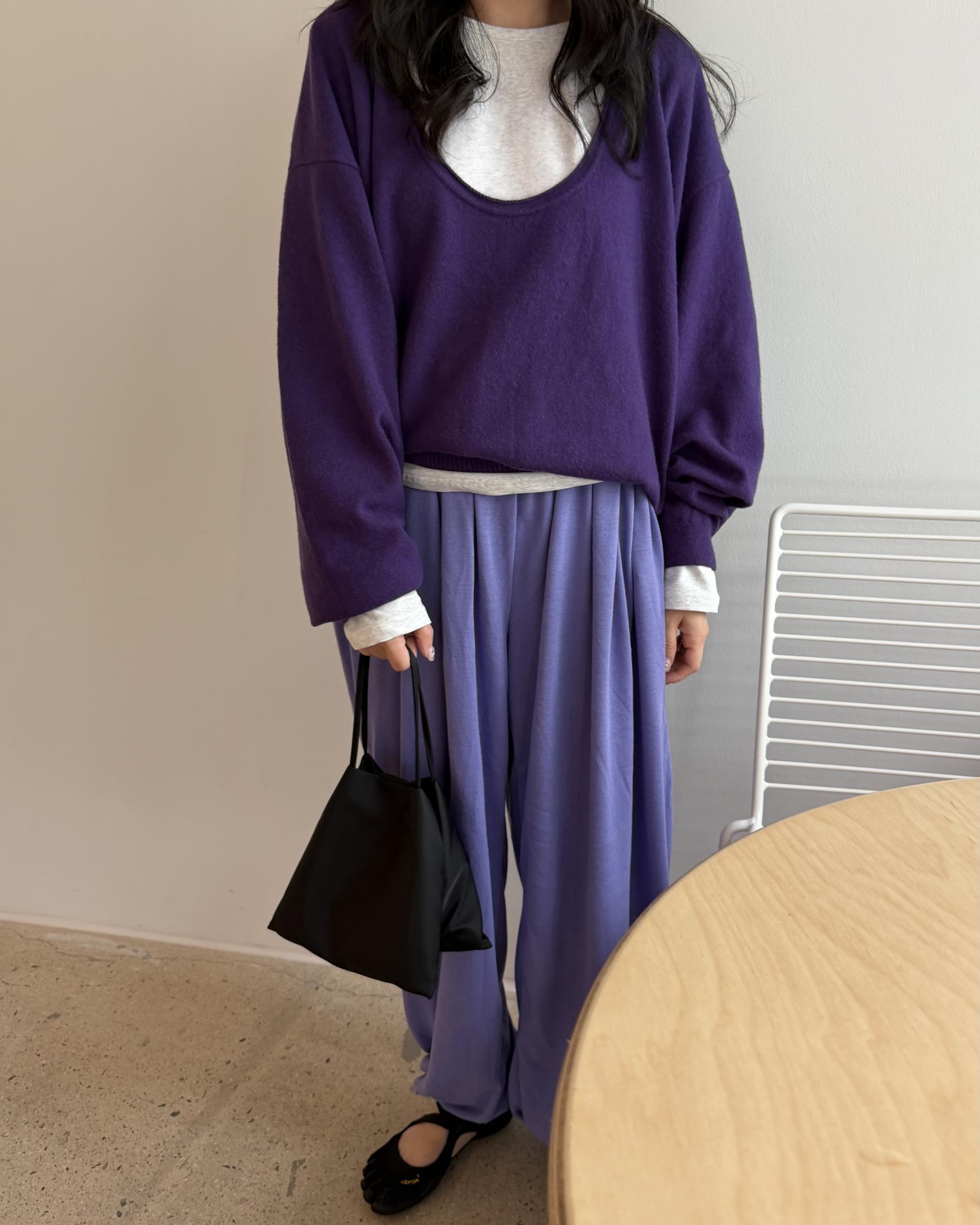 savanna harem pants (purple/charcoal/grey)
