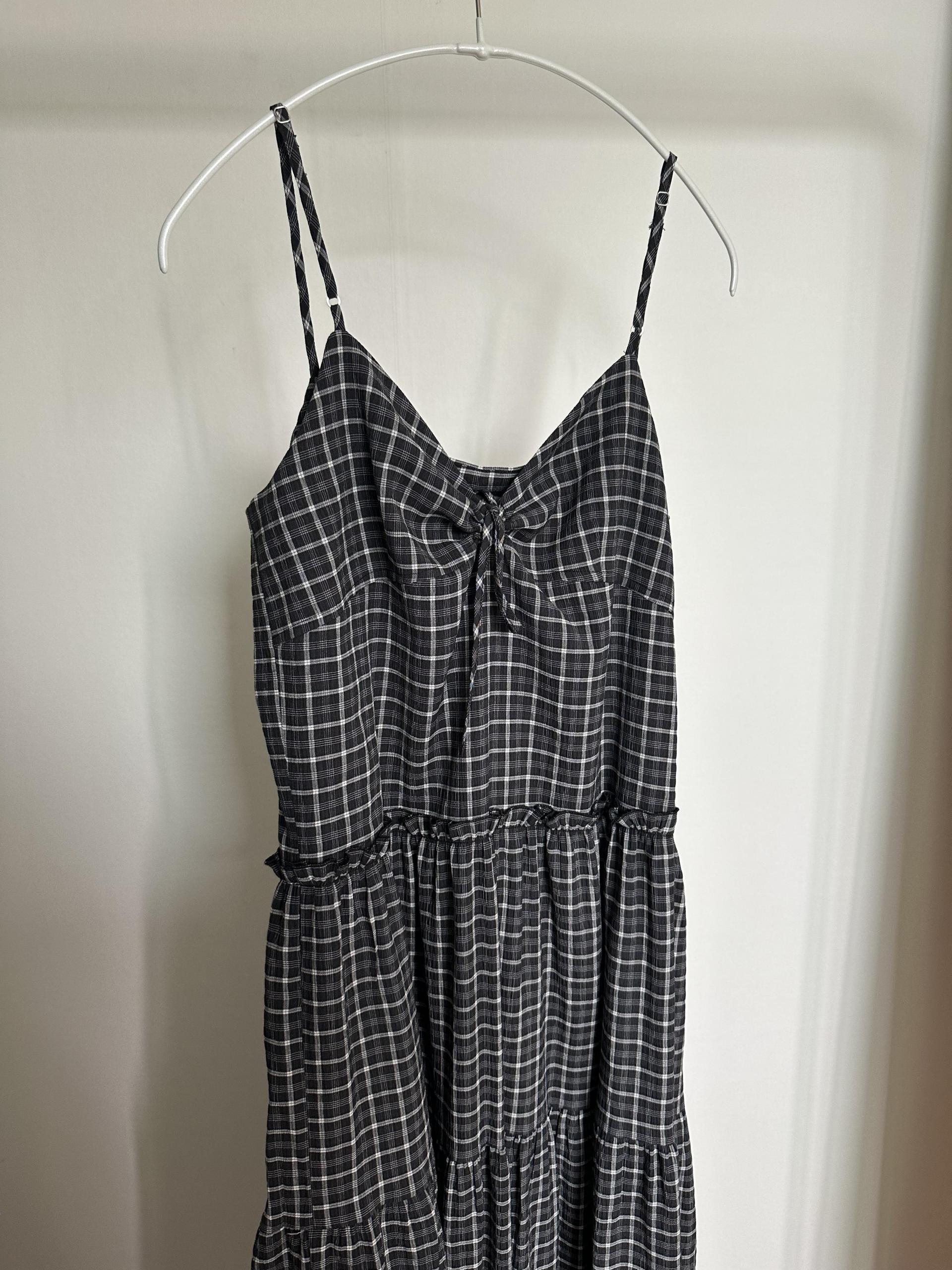 kate check dress (black/blue)