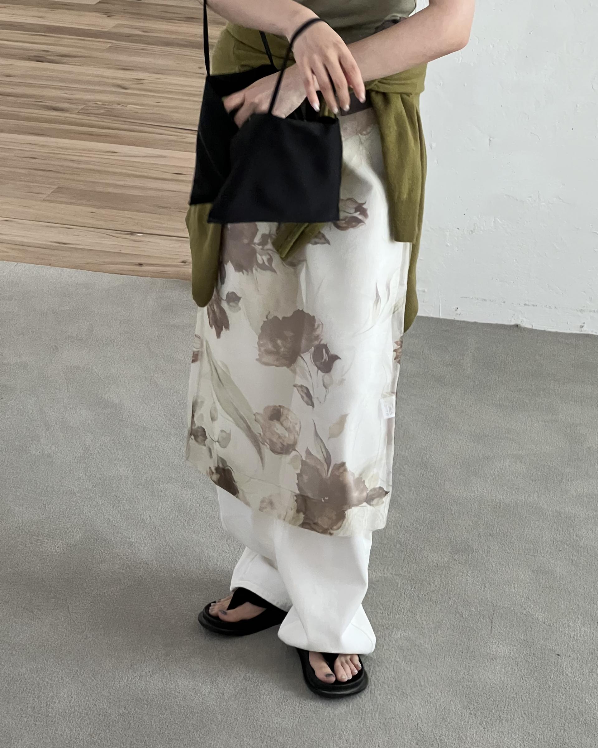 see layered skirt (grey/beige)