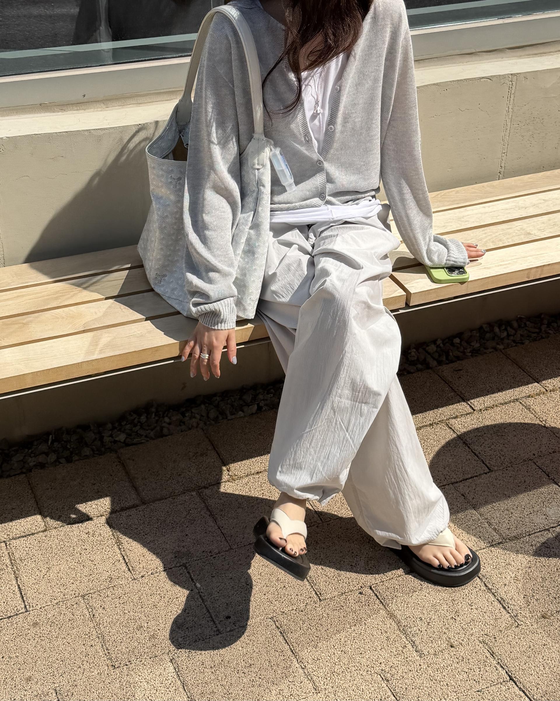 pampas string pants (pale grey)