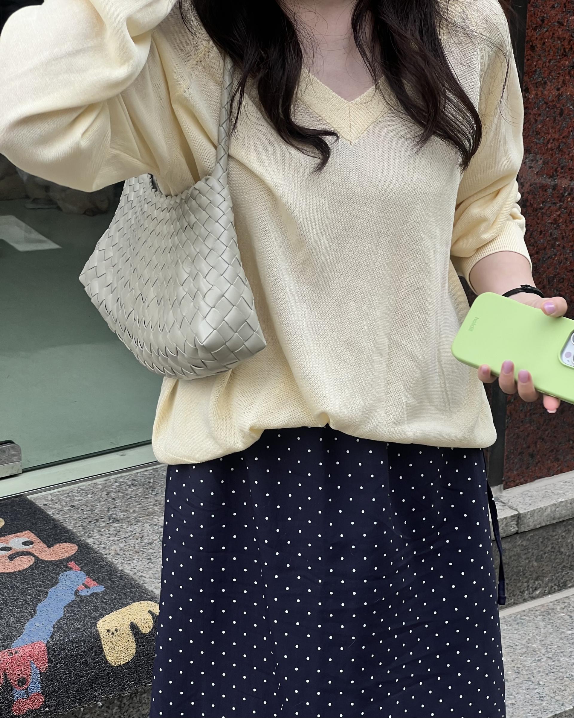 dot maxi skirt