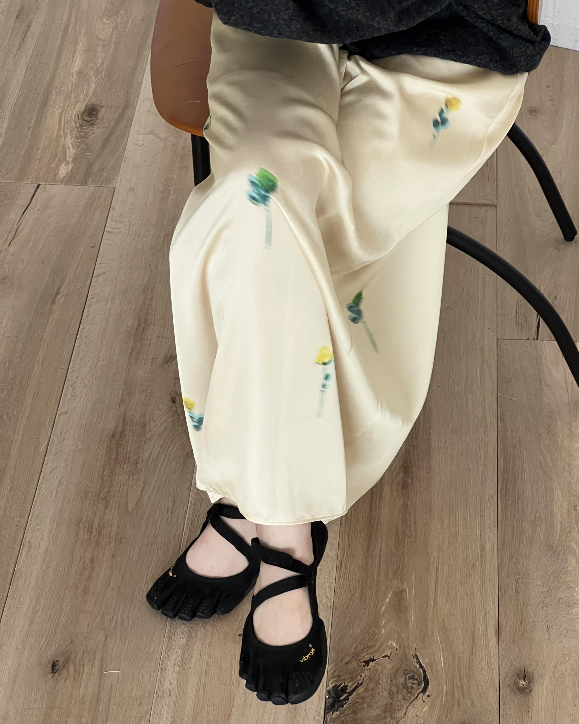 domingo flower skirt (sky blue)