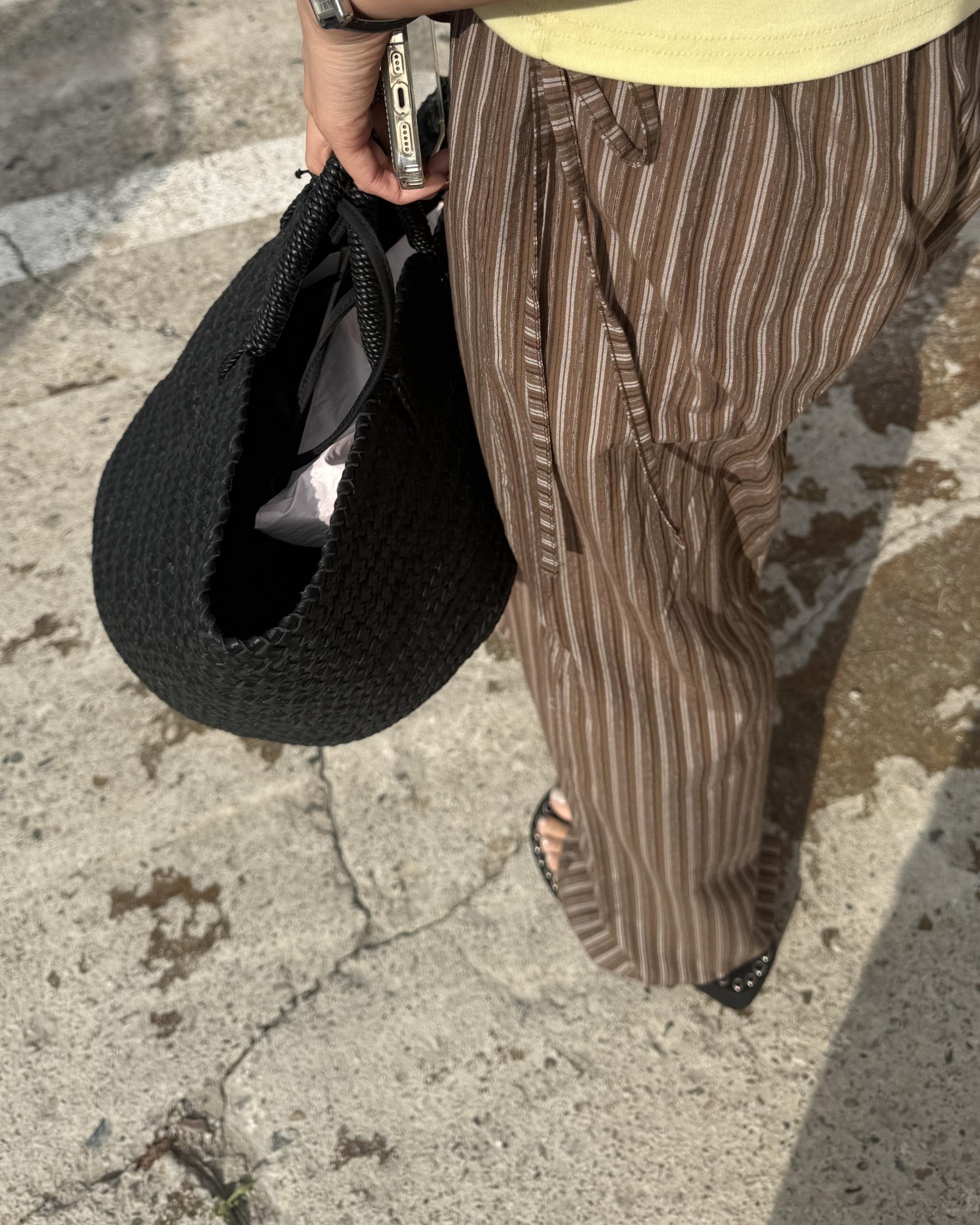 zinny stripe pants (blue/brown)