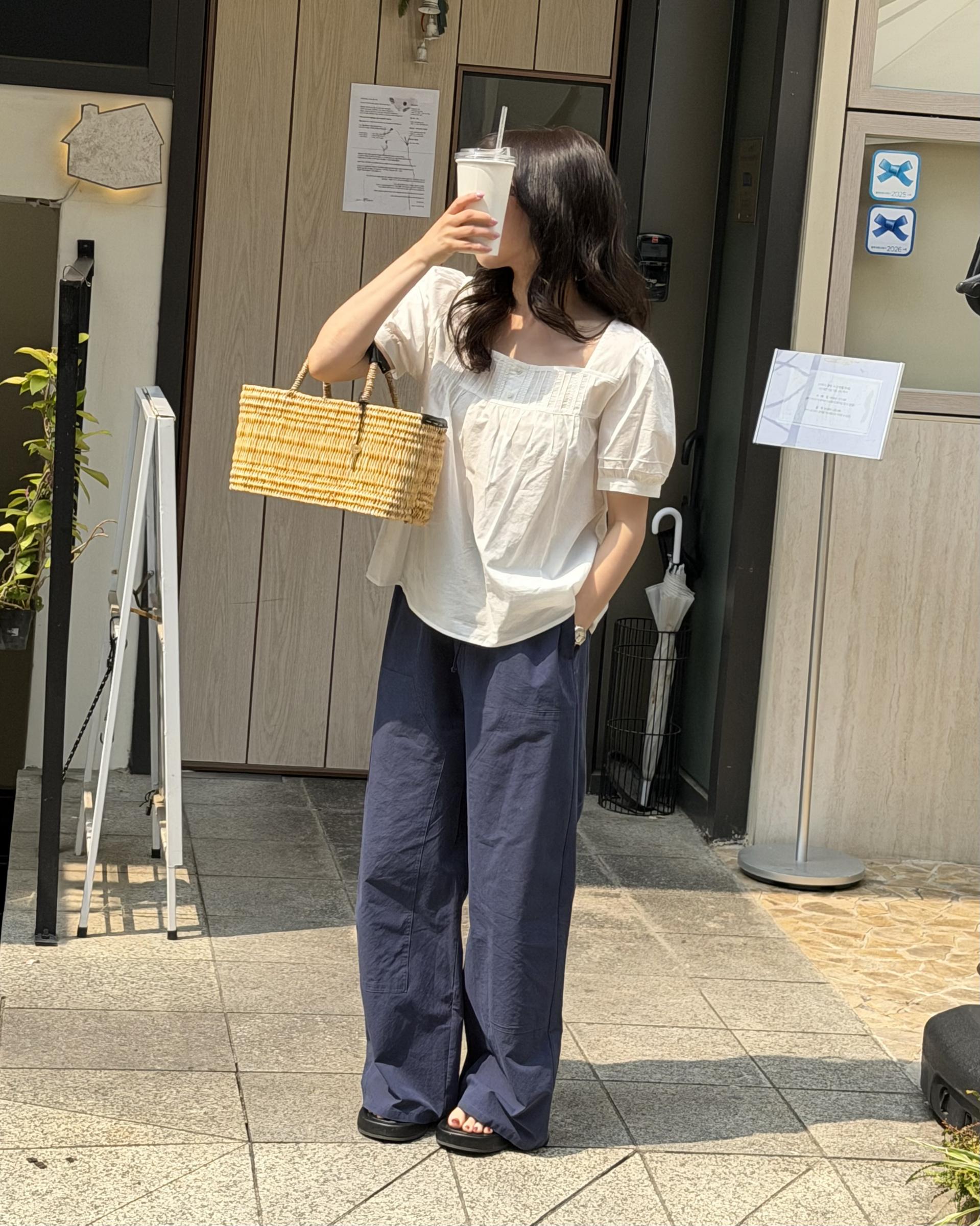 rusk cotton pants (charcoal/navy)