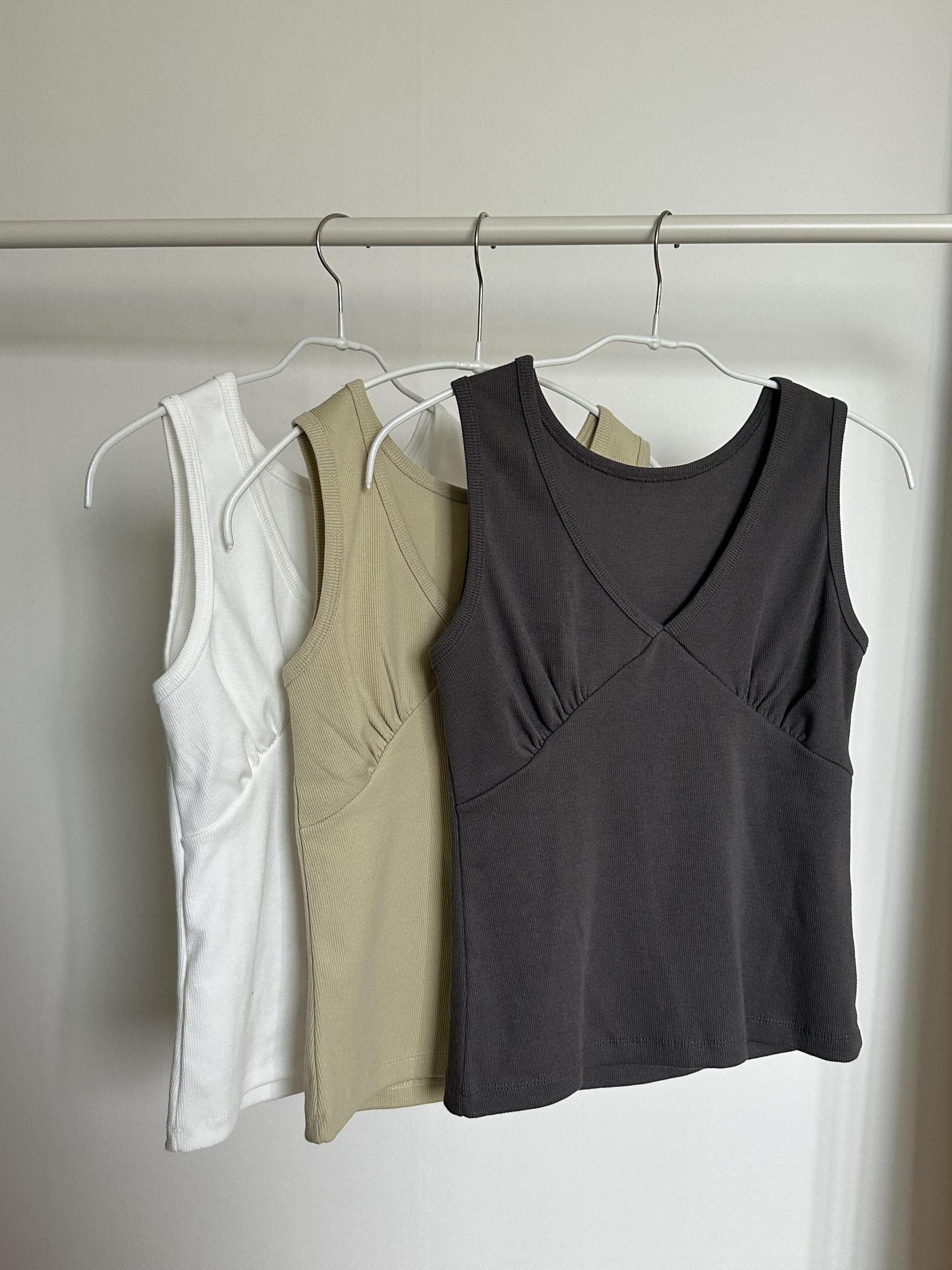 sand sleeveless (charcoal/white/olive)