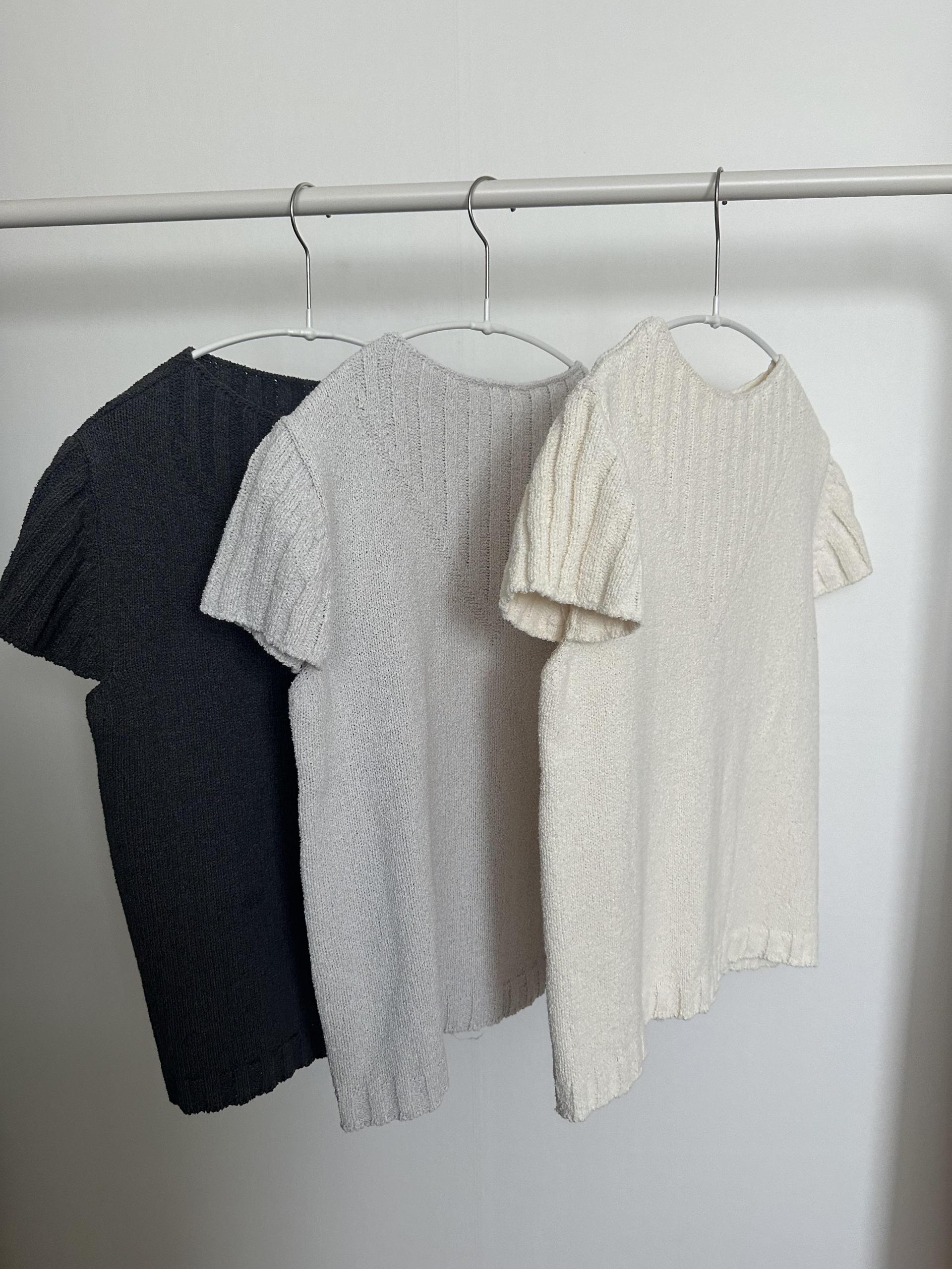 emma half knit (cream/pale grey/charcoal)
