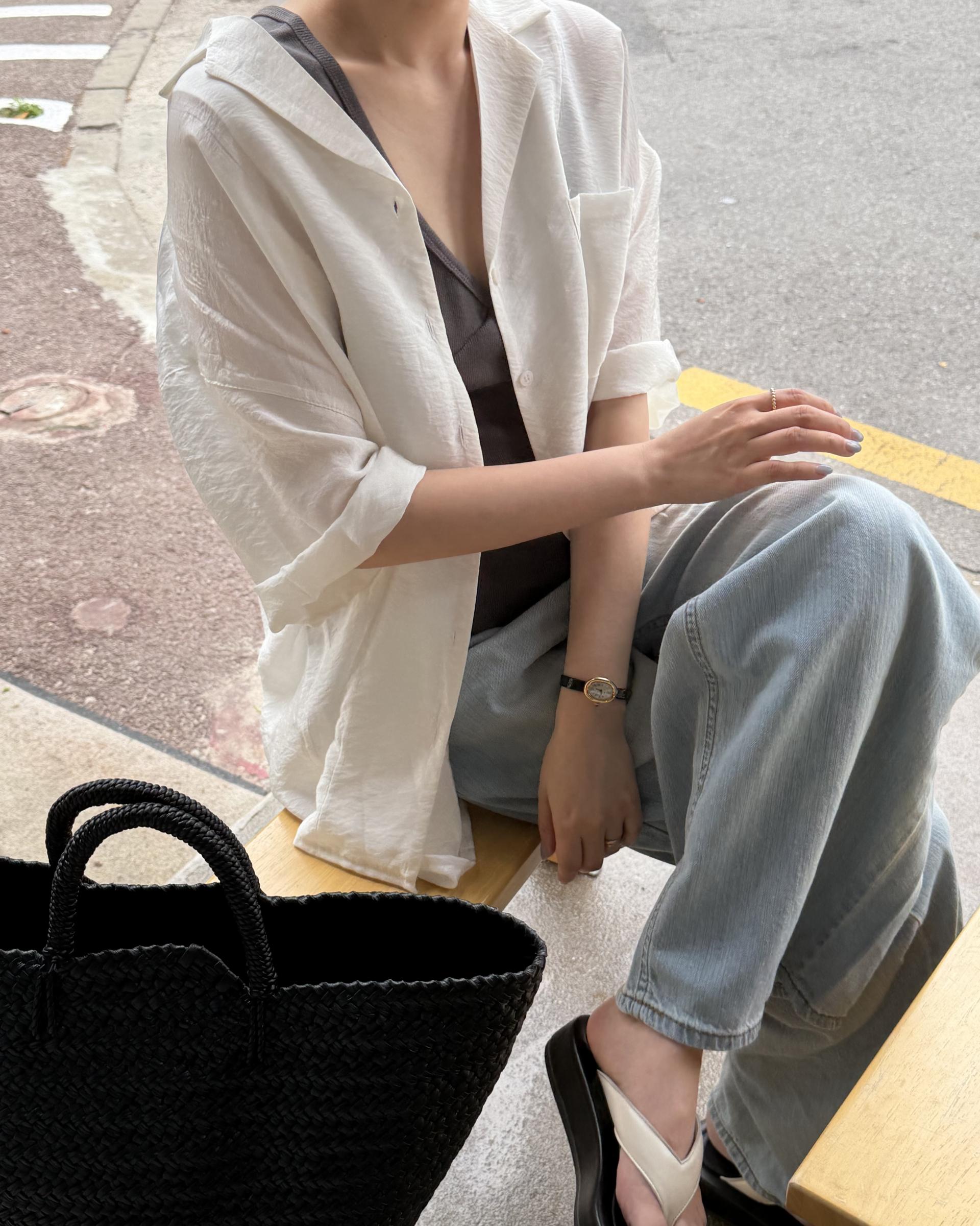 gloss half shirt (cream)