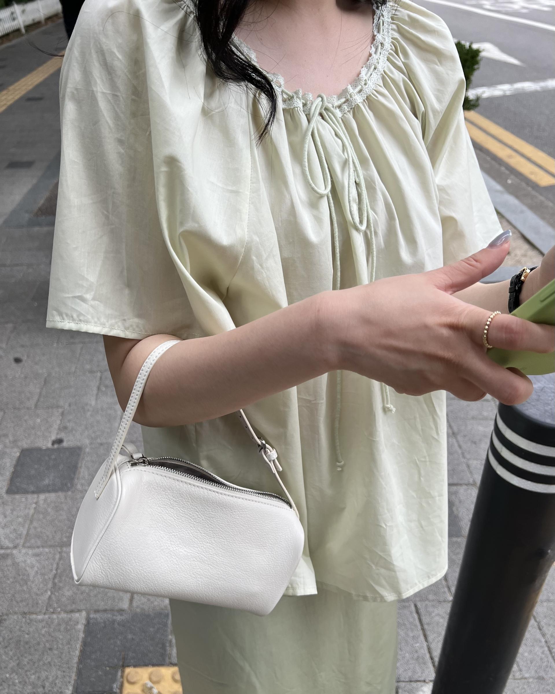 botanic blouse (mint/white)
