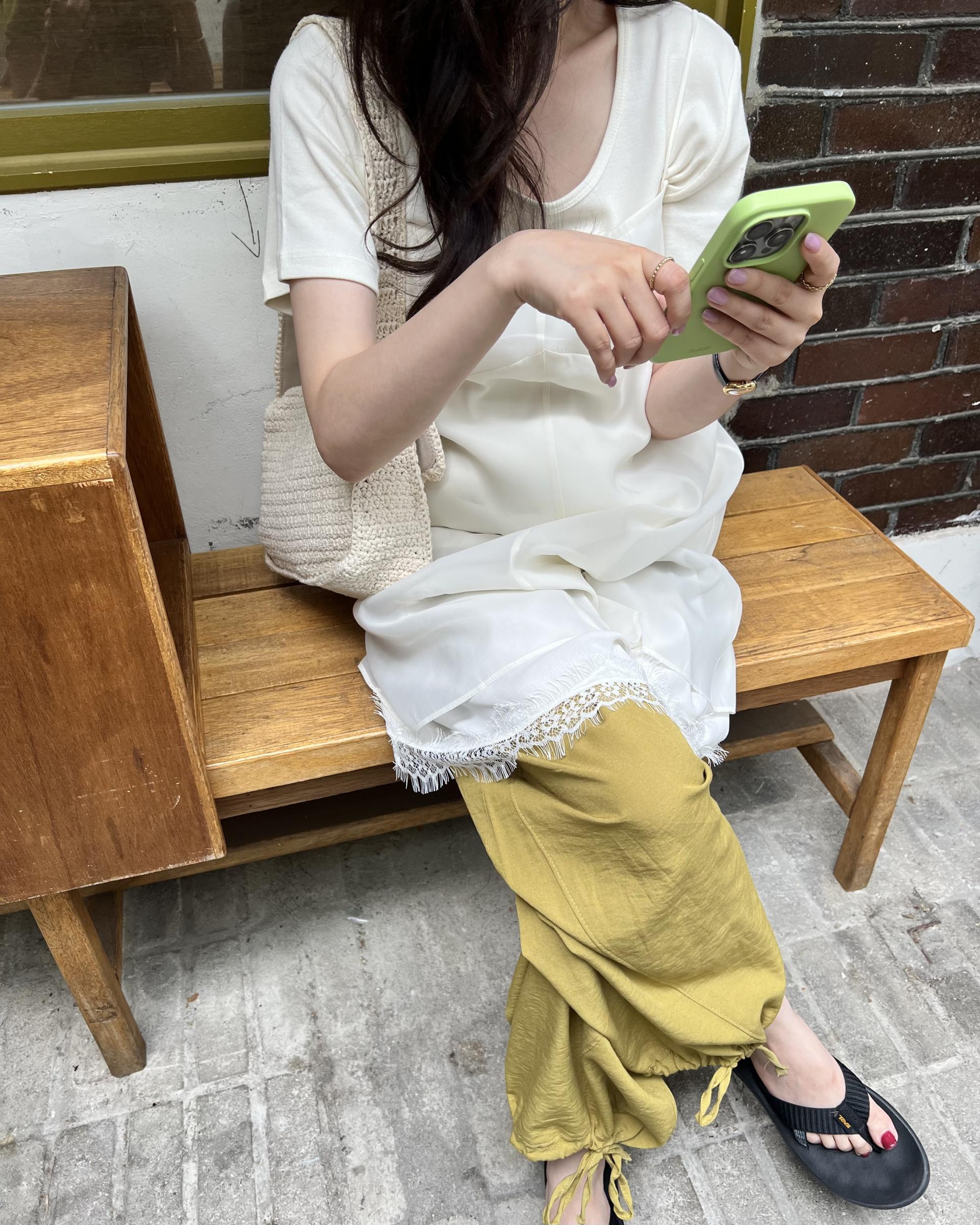 sheer layered dress (cream/dusty pink)