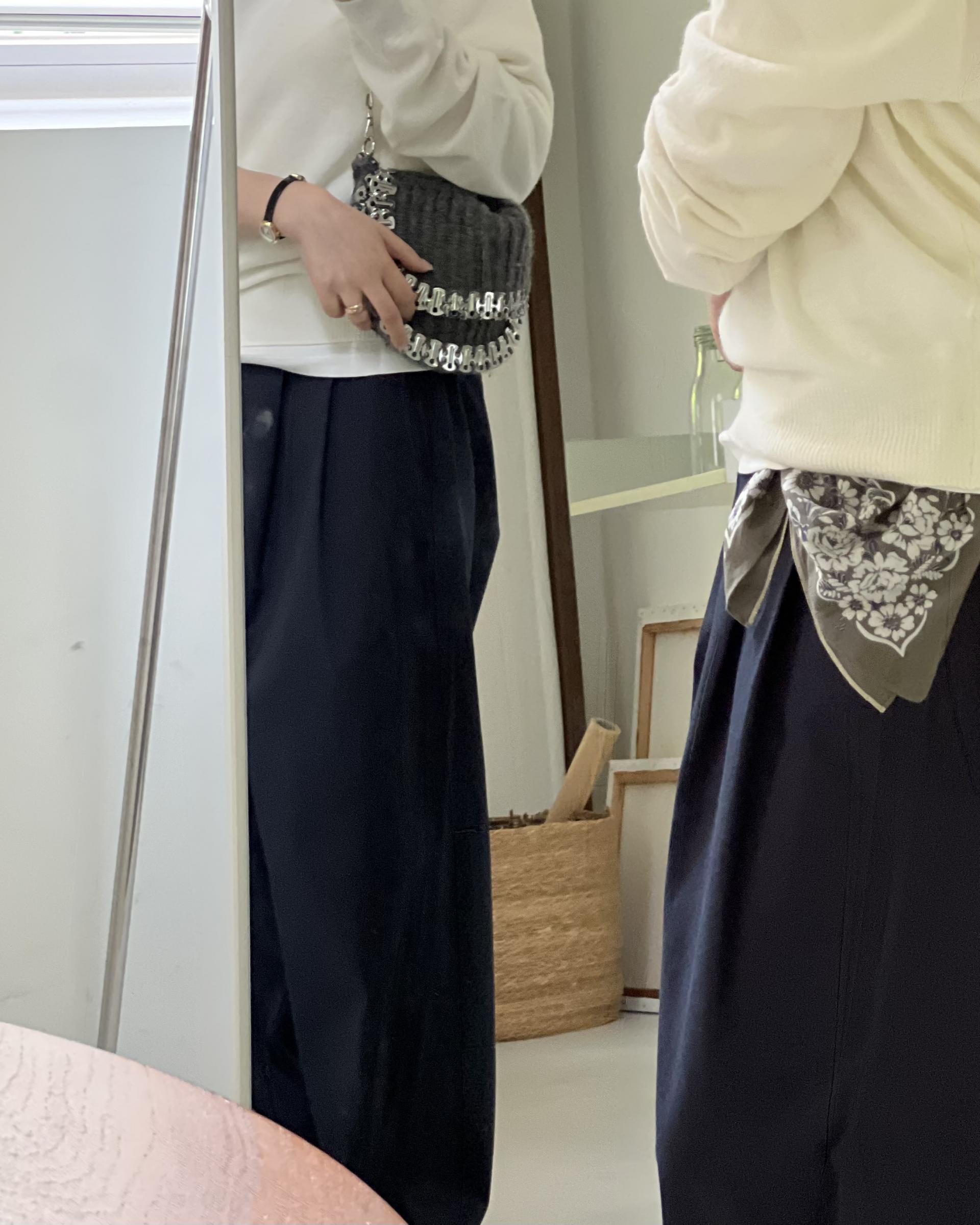 till deep v-neck knit (grey/ivory)