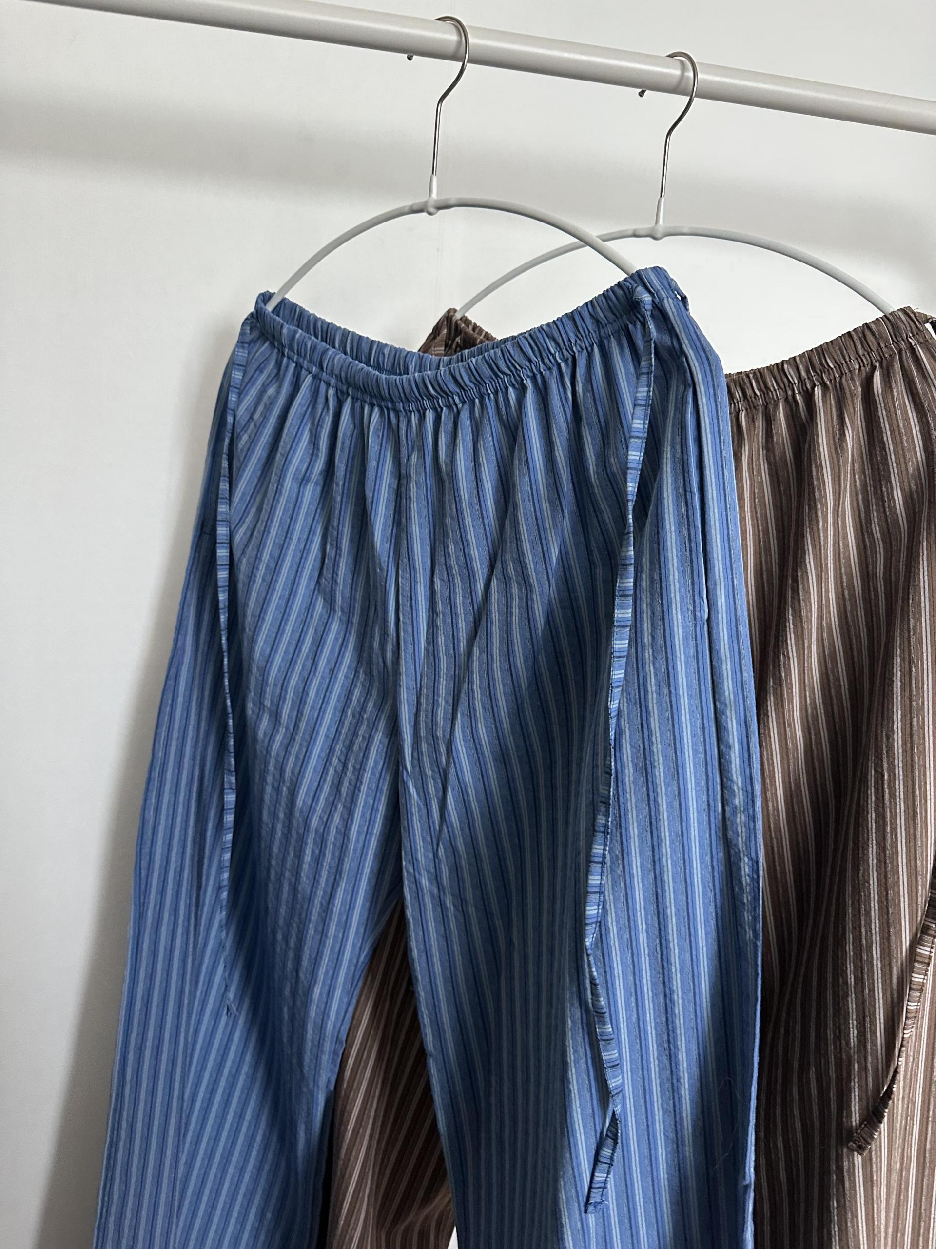 zinny stripe pants (blue/brown)