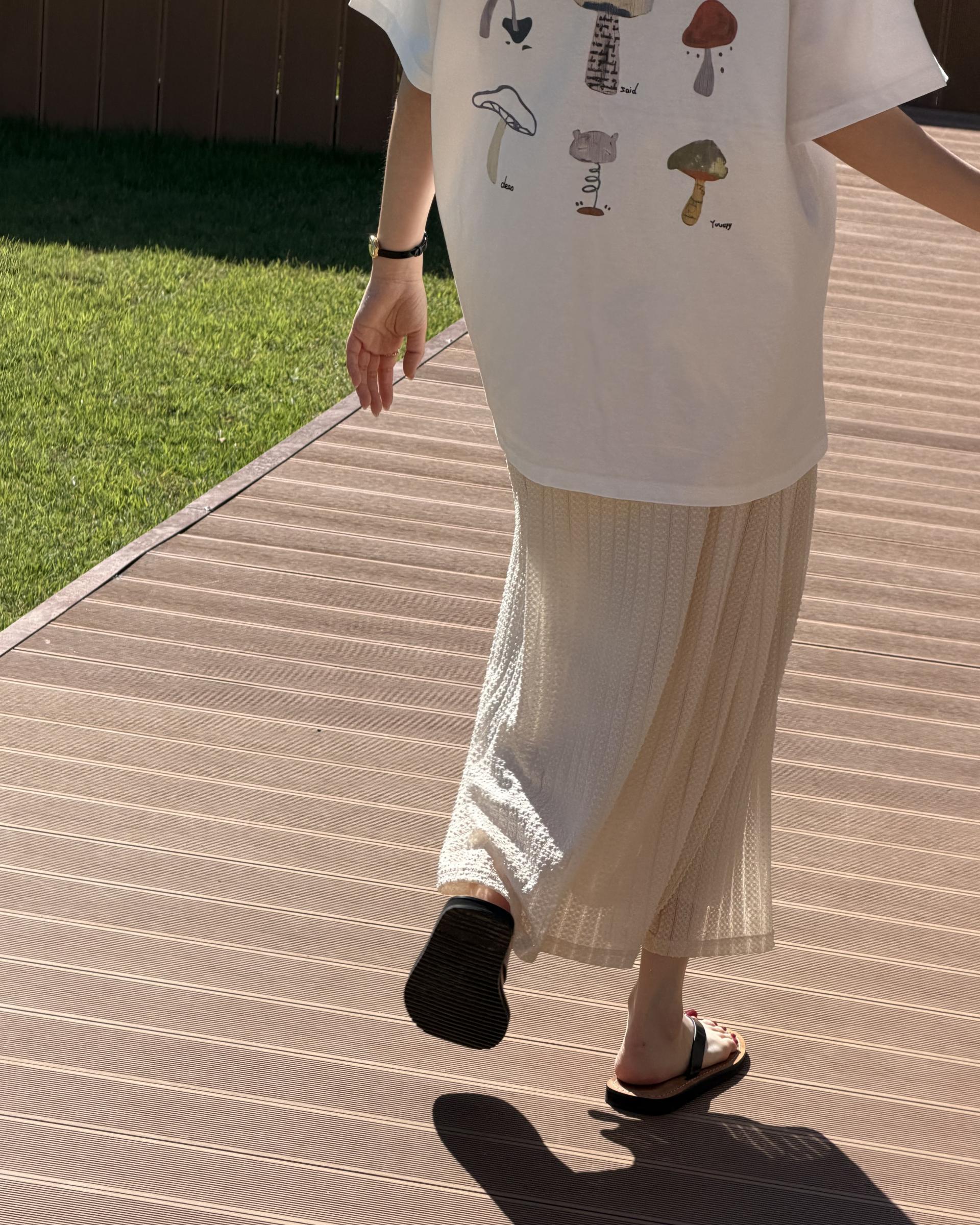 mushroom top (white/melange grey)