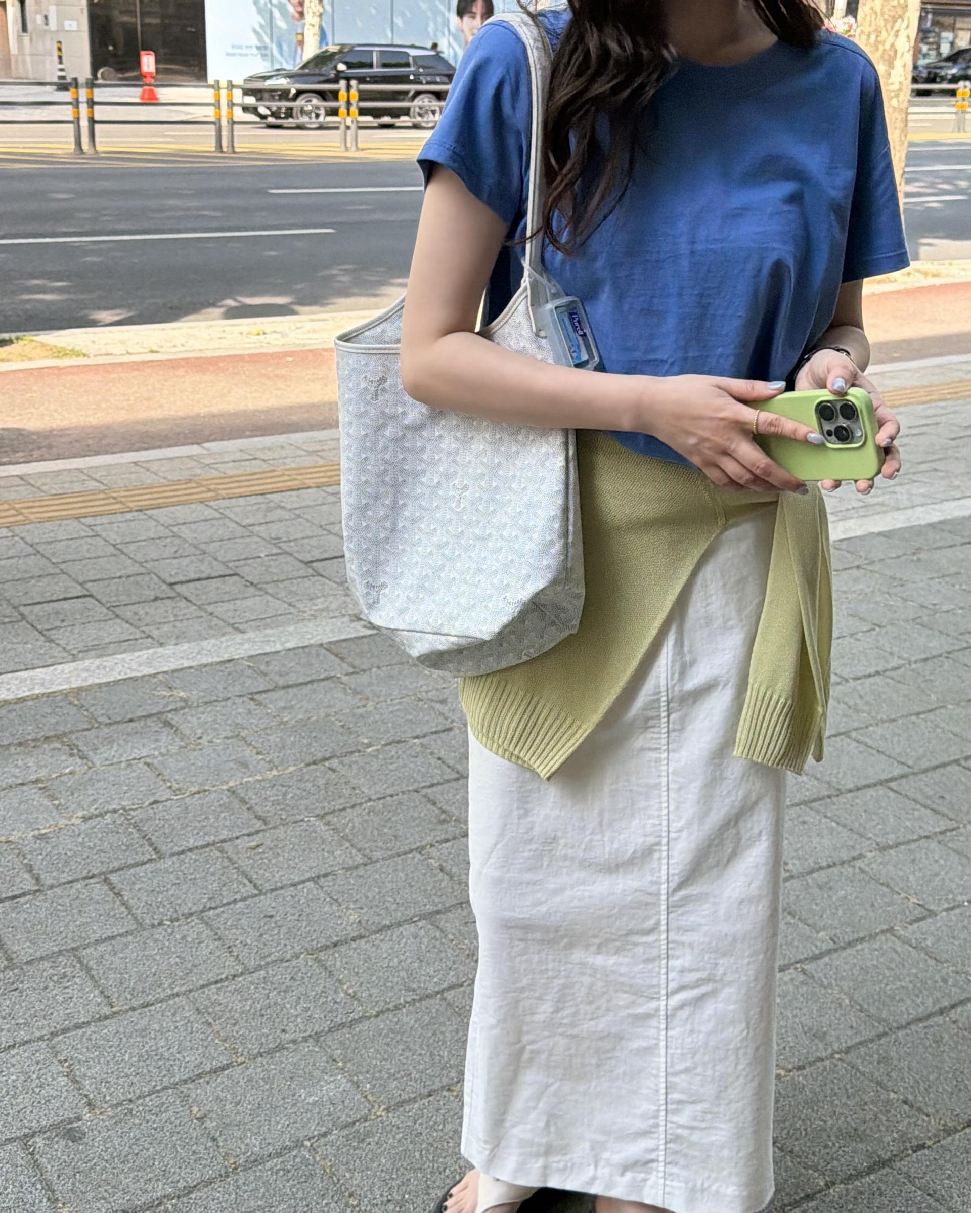 creme cotton skirt (beige/white) 완