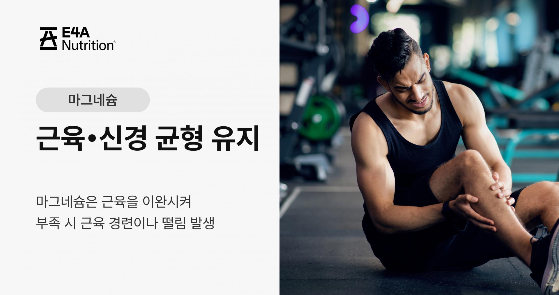근육 신경 균형 유지 마그네슘은 근육을 이완시켜 부족 시 근육 경련이나 떨림 발생
