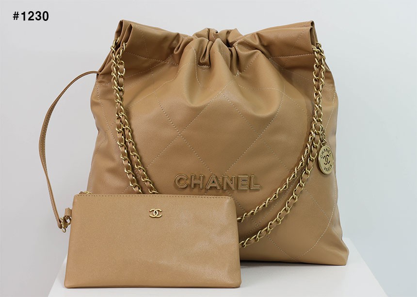 [CHANEL] 샤넬 22백 스몰 & 미디움 캐비어 호보백