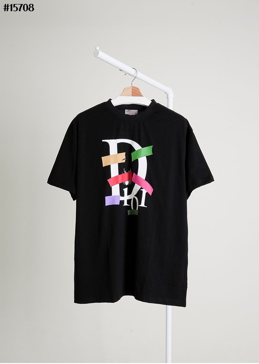 [DIOR] 크리스찬 디올 컬러 테잎 그래픽 코튼 티셔츠