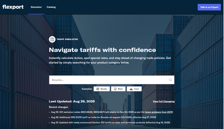 https://tariffs.flexport.com/