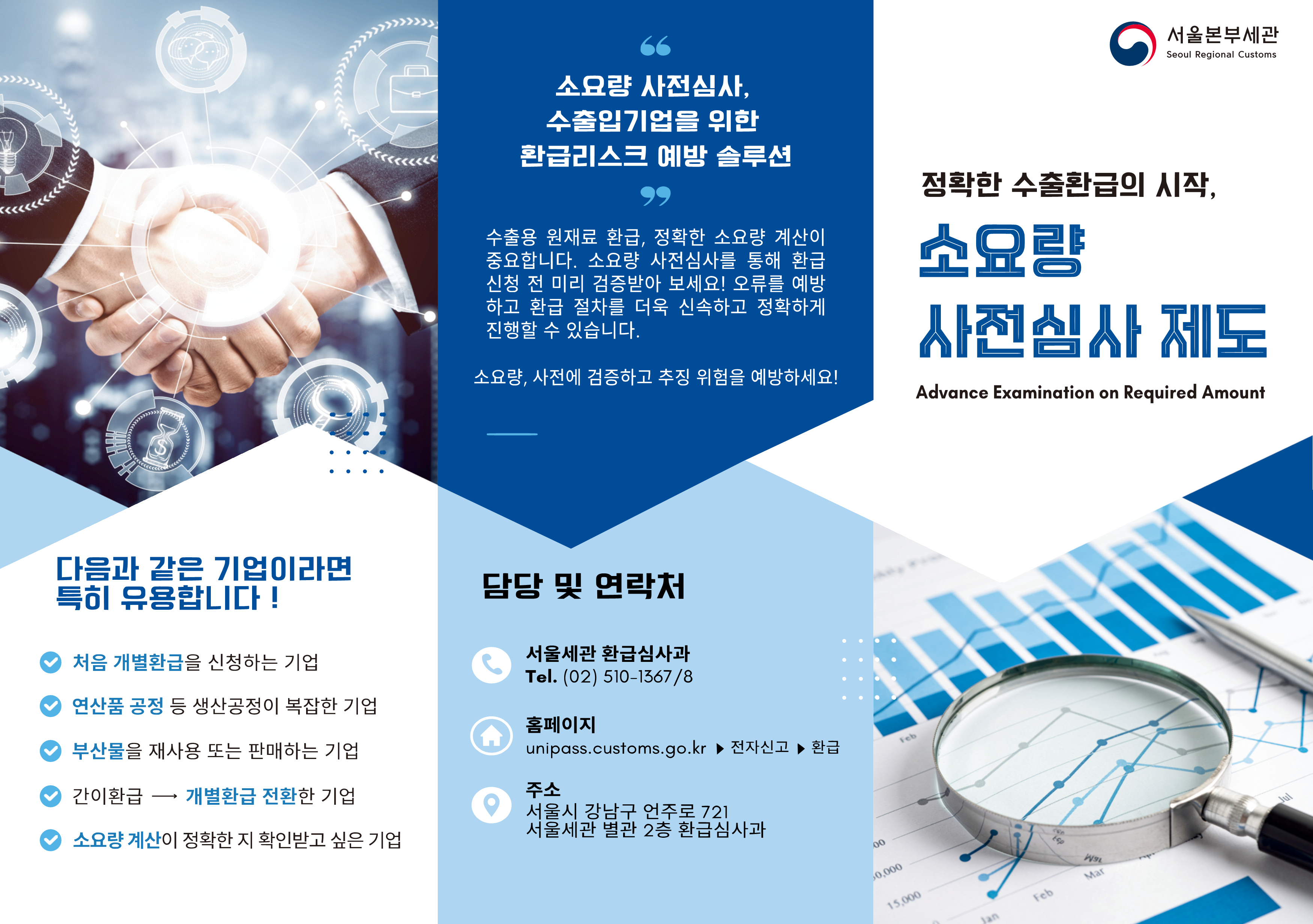소요량 사전심사 홍보 리플릿