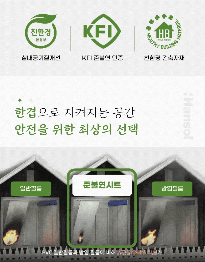 실내공기질 개선, KFI 준불연재료 인정, 친환경 건축자재 체크포인트