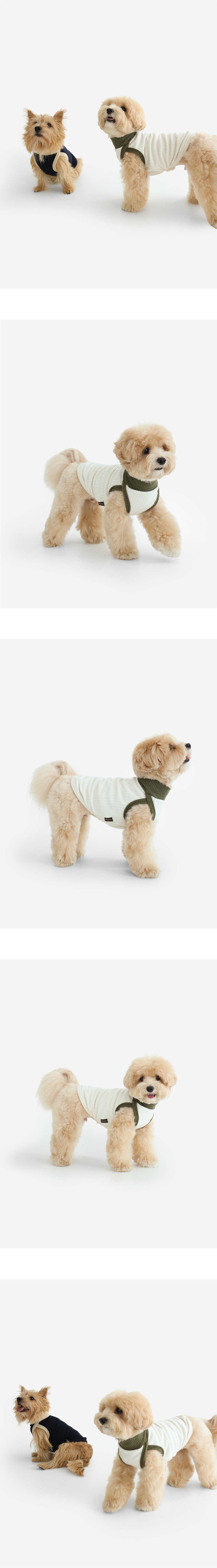 반폴라 골지 티셔츠 (Khaki)
