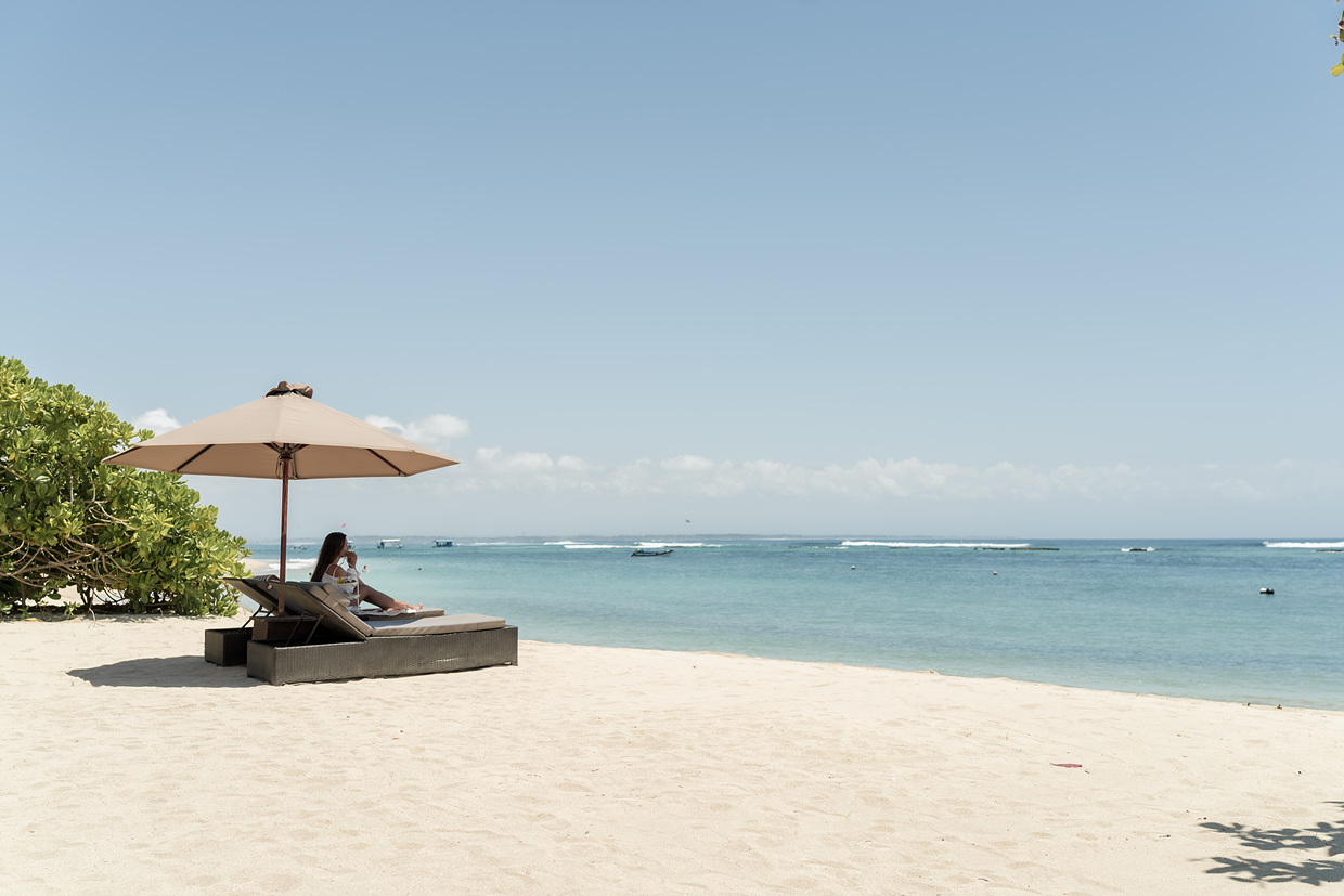 누사두아 까유마니스 풀빌라 비치 모습