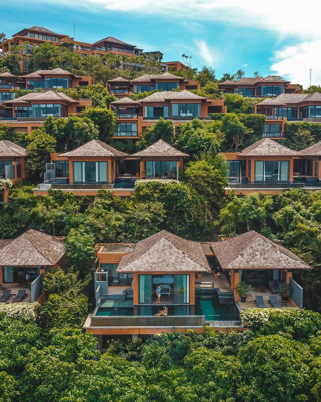 푸켓 스리판와 풀빌라 앞에서 바라본 모습