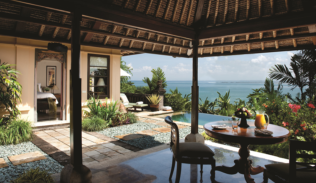 발리 신혼여행 짐바란 포시즌 풀빌라 테라스 오션뷰