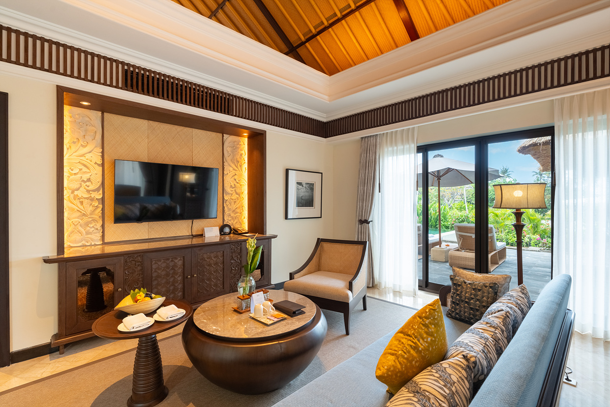 발리 신혼여행 아야나 풀빌라 실내 전경