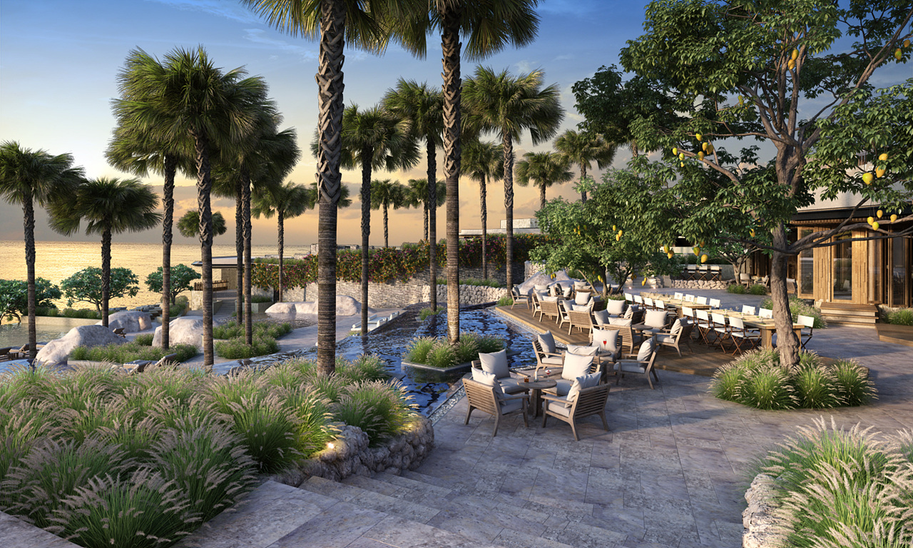 식스센스 울루와뚜 풀빌라 일몰 감상 테라스