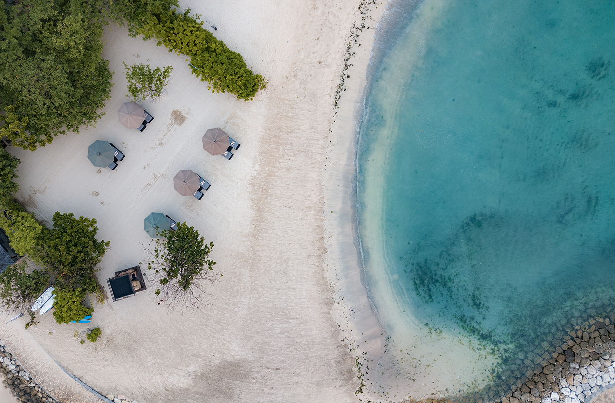 누사두아 까유마니스 풀빌라 비치 전경