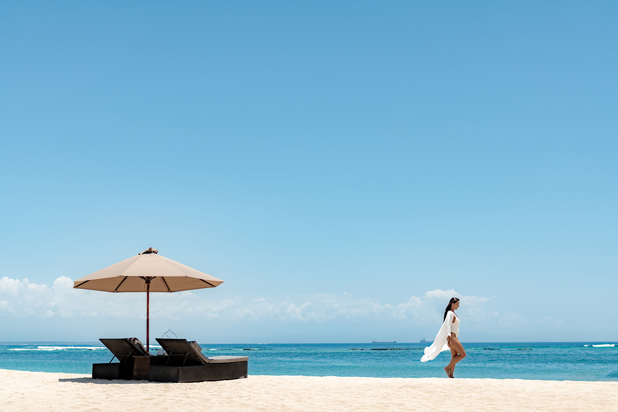 누사두아 까유마니스 풀빌라 해변 모습