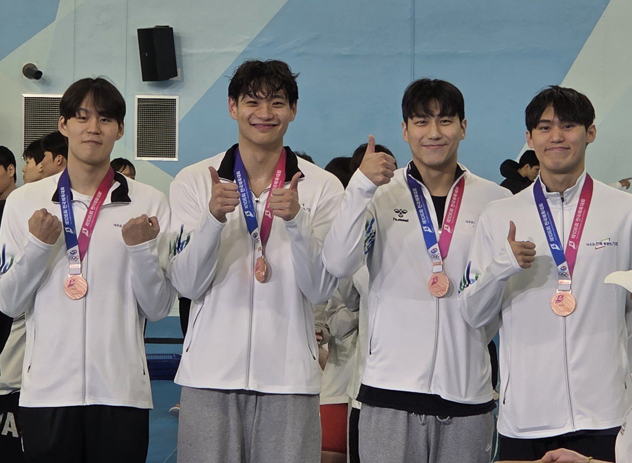 전주시청 수영부, 전국체전서 6년 만의 금빛 물살