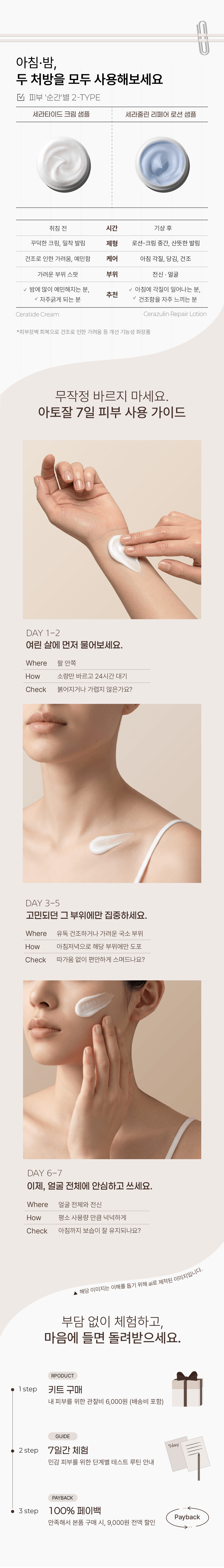 [아토잘] 7일간의 피부 관찰 키트 – 20g 샘플 + 쿠폰 증정