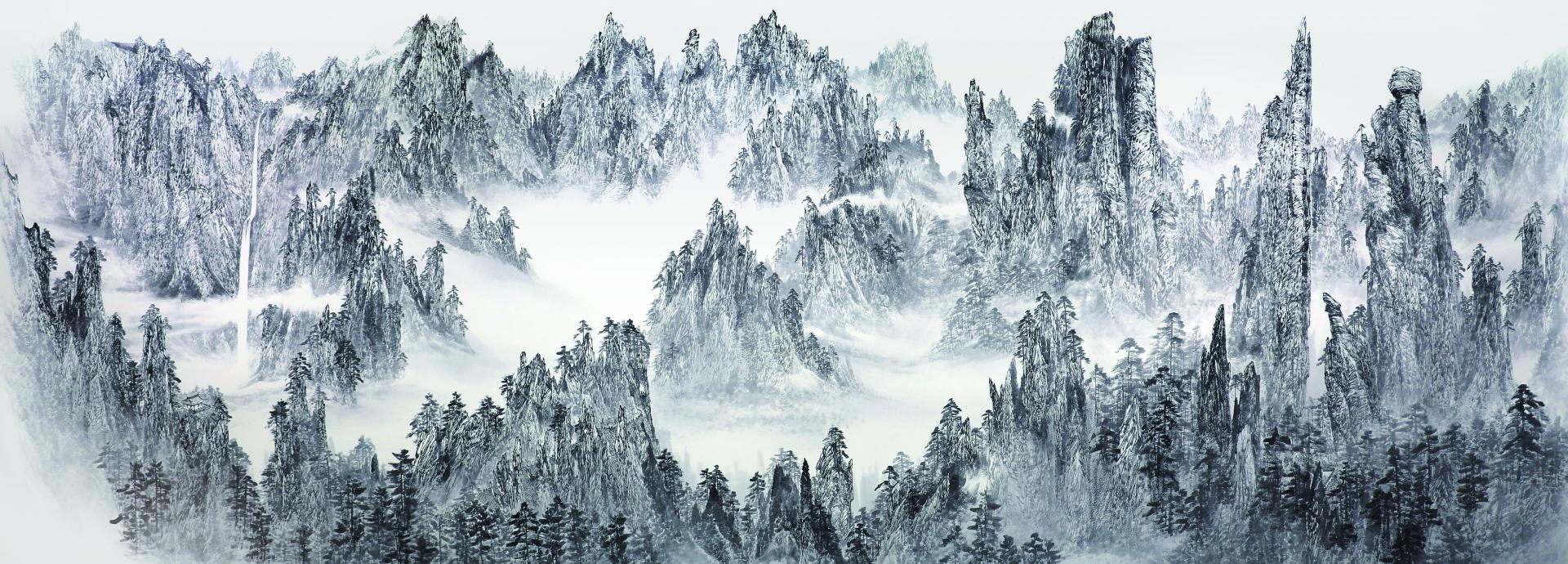 금강산. 223×610cm. 선지에 수묵. 2026.jpg