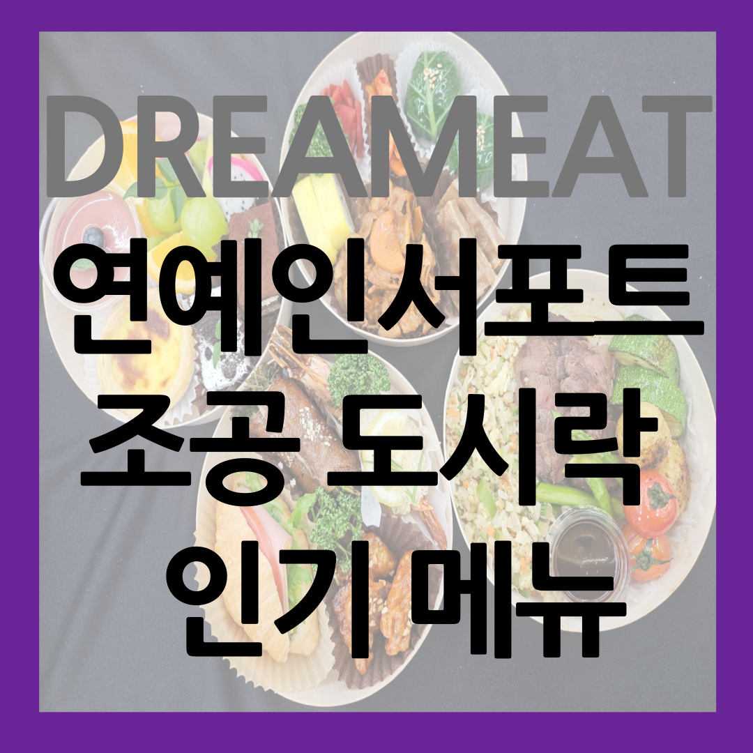 드림잇 케이터링 연예인 조공 도시락 인기 메뉴 썸네일