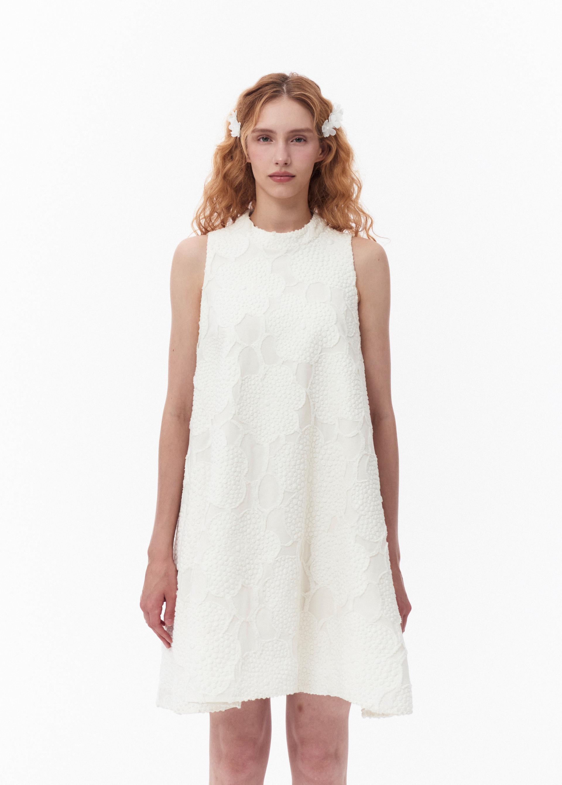 PLUFFY HALTER MINI DRESS