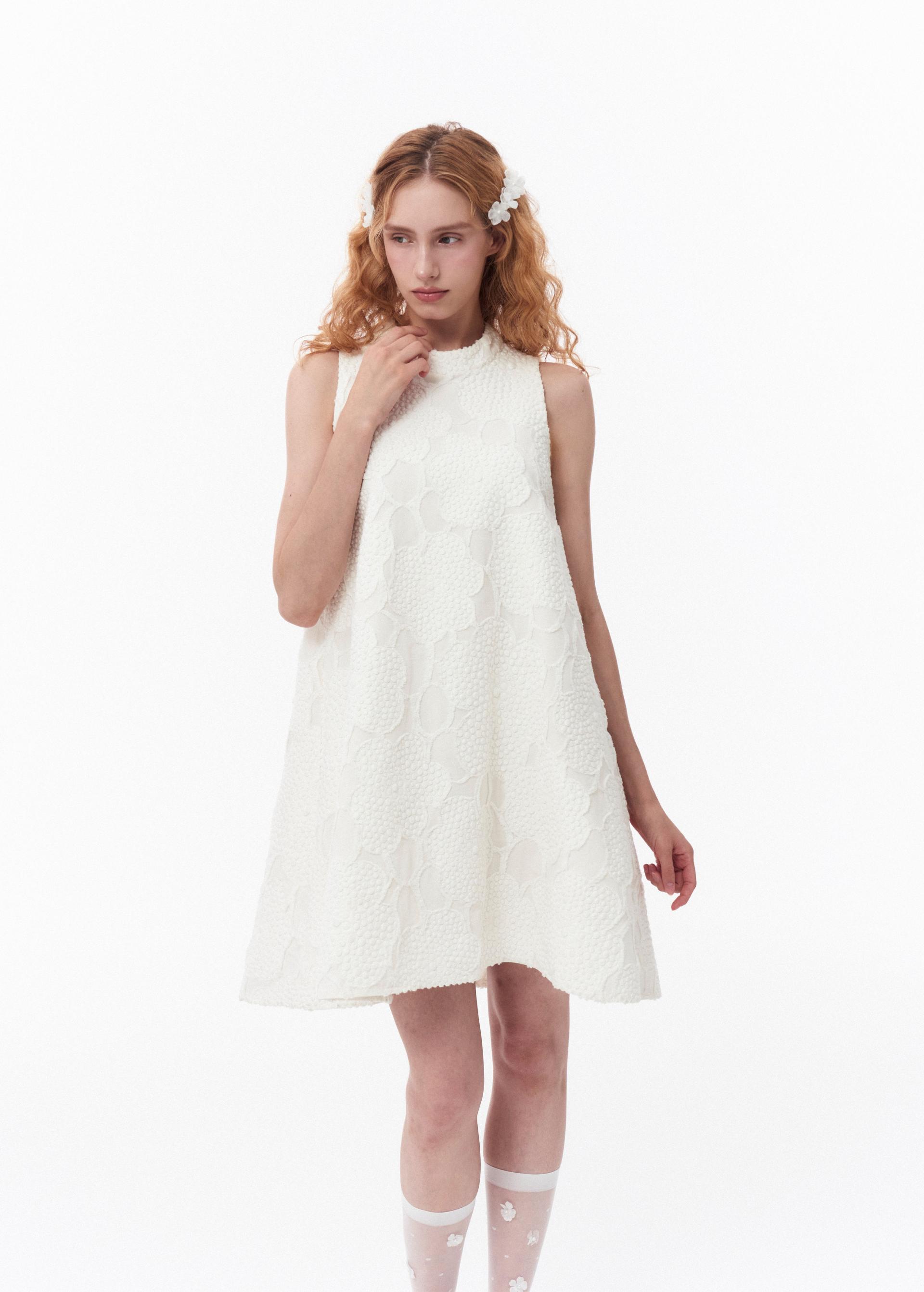 PLUFFY HALTER MINI DRESS