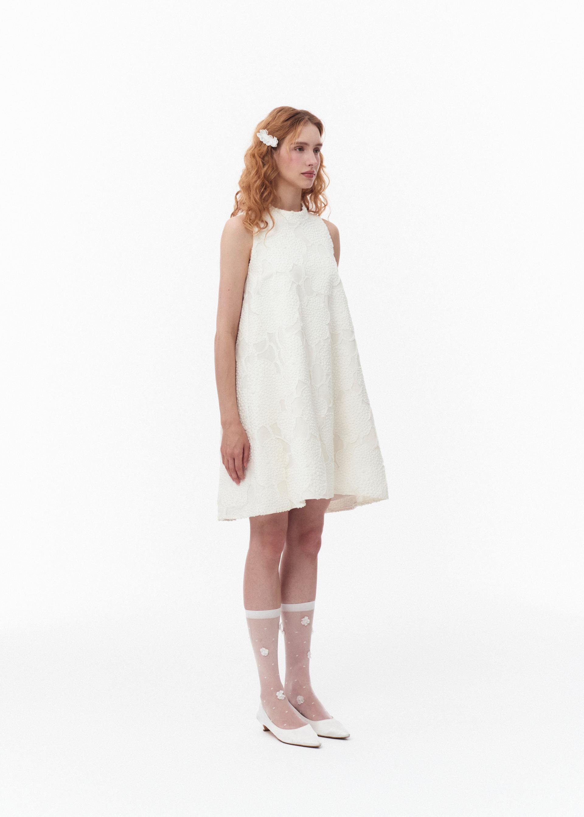 PLUFFY HALTER MINI DRESS