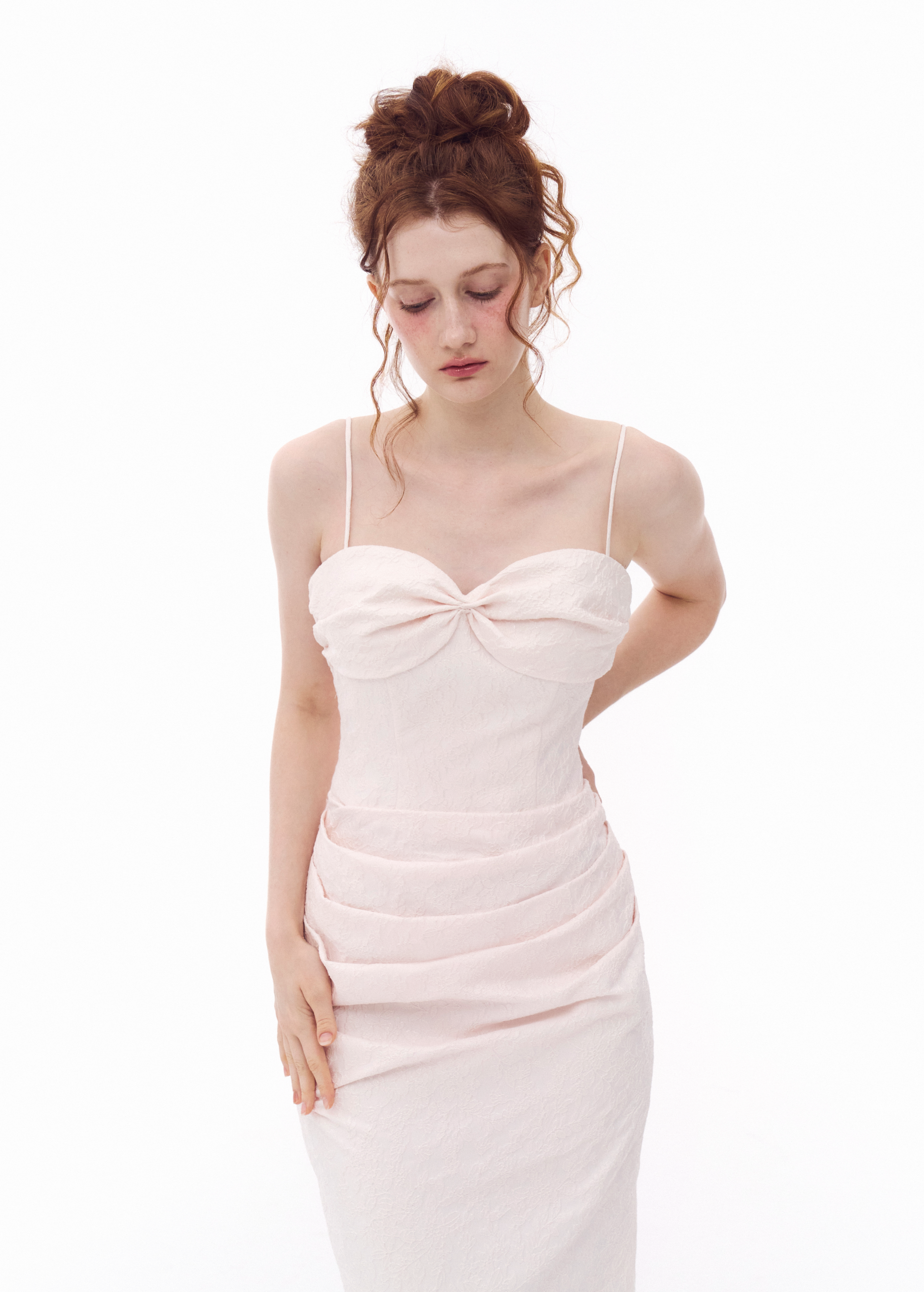 Jacquard Pink Dress
