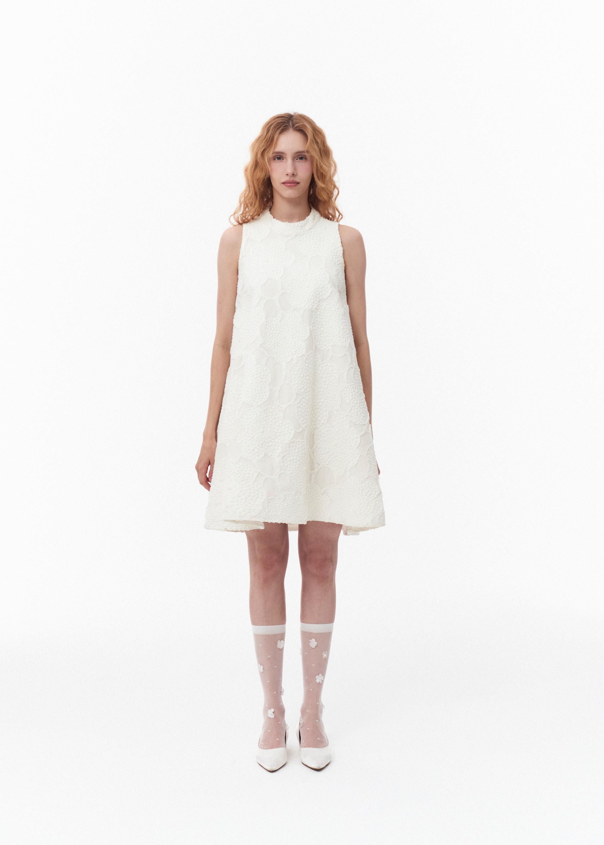 PLUFFY HALTER MINI DRESS