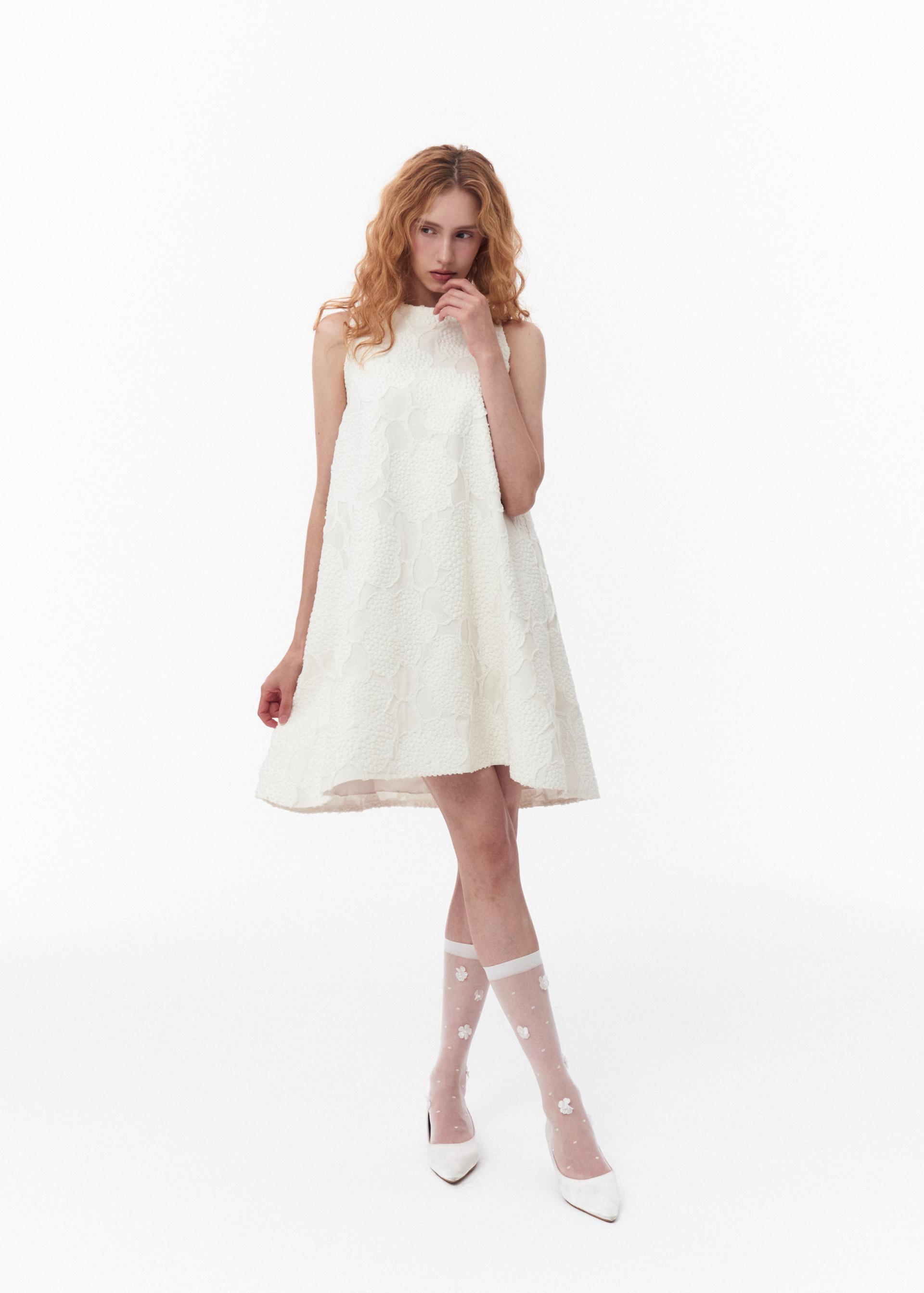 PLUFFY HALTER MINI DRESS
