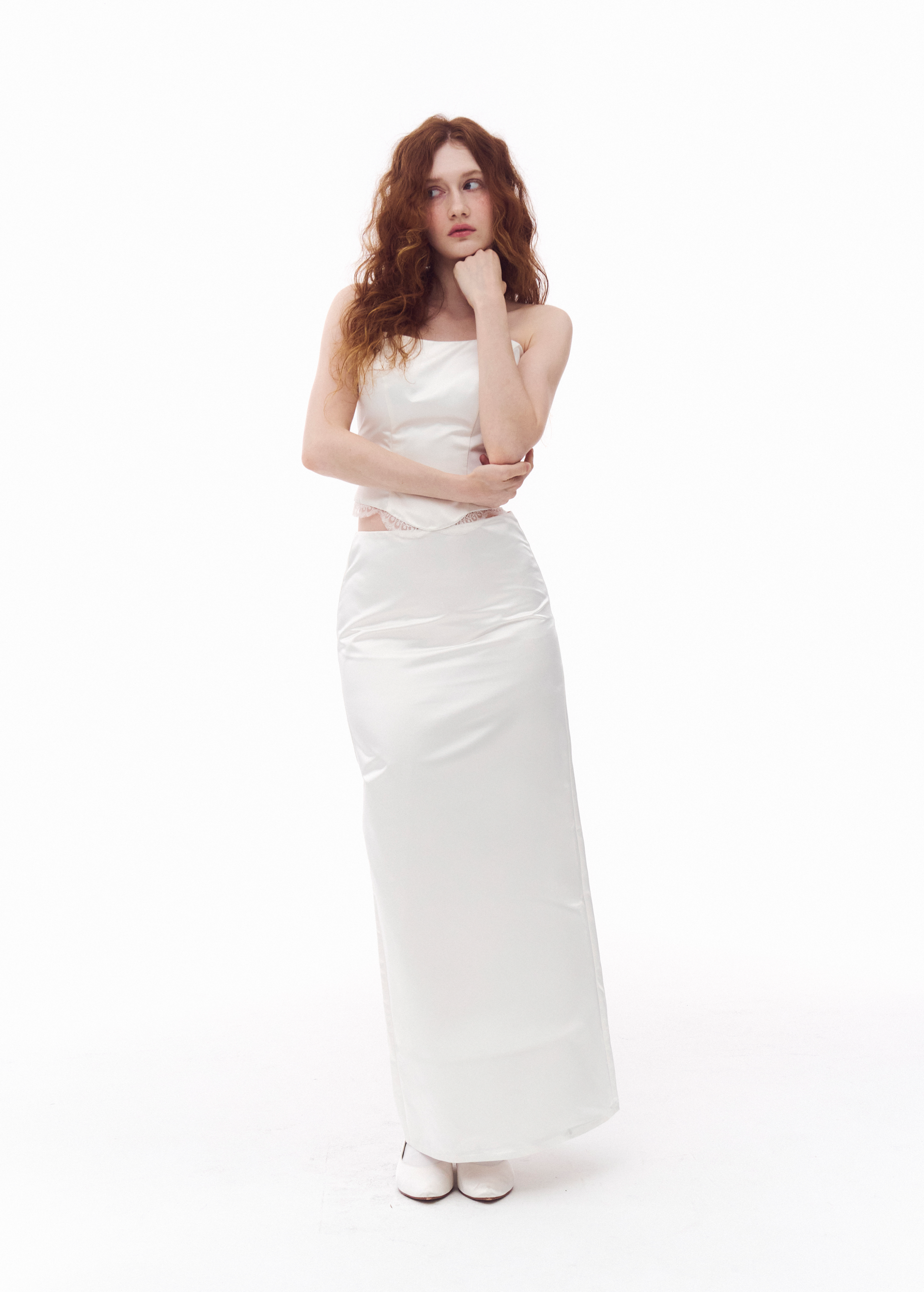 White Silk Two piece _Rental 572,000₩