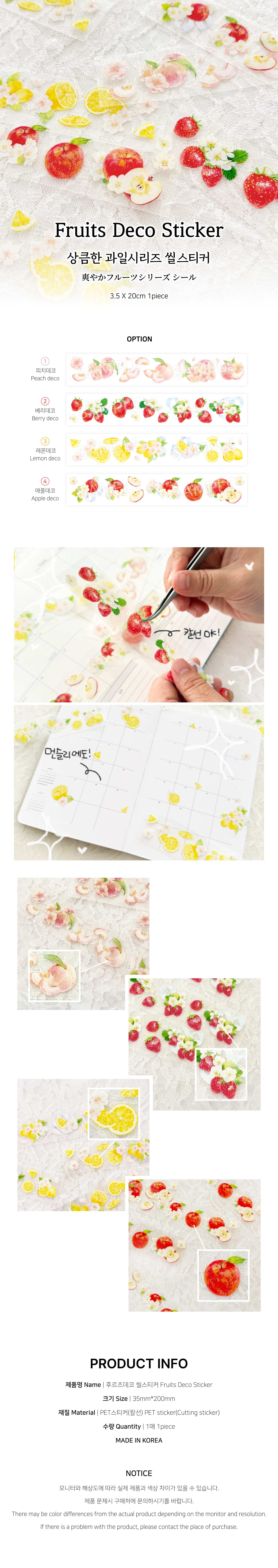 [NEW] Fruits Deco Sticker